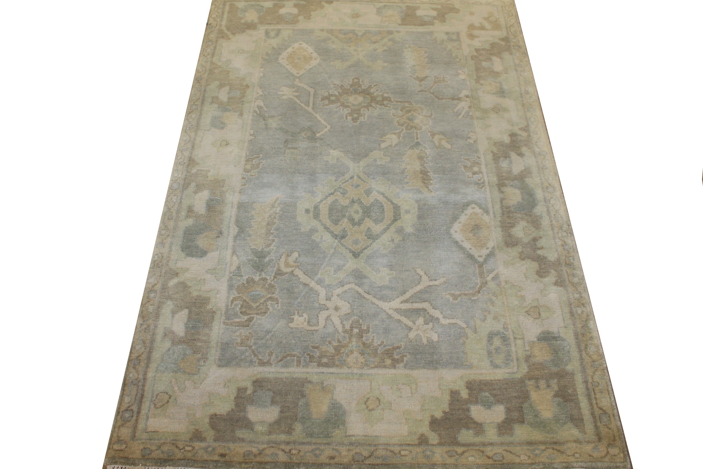 4x6 Oushak Hand Knotted Wool Area Rug - MR025142