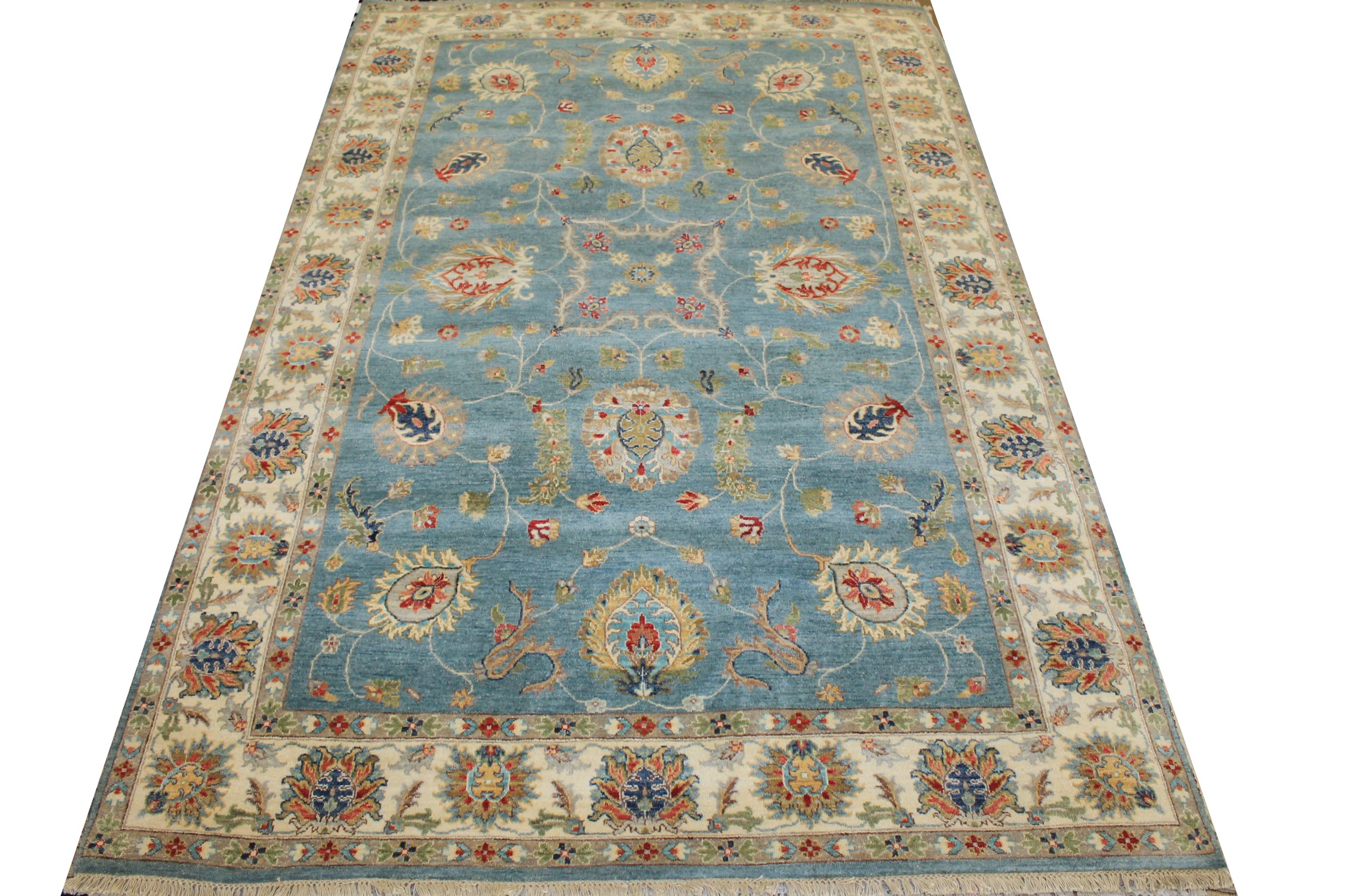 6x9 Traditional Hand Knotted Wool Area Rug - MR025212