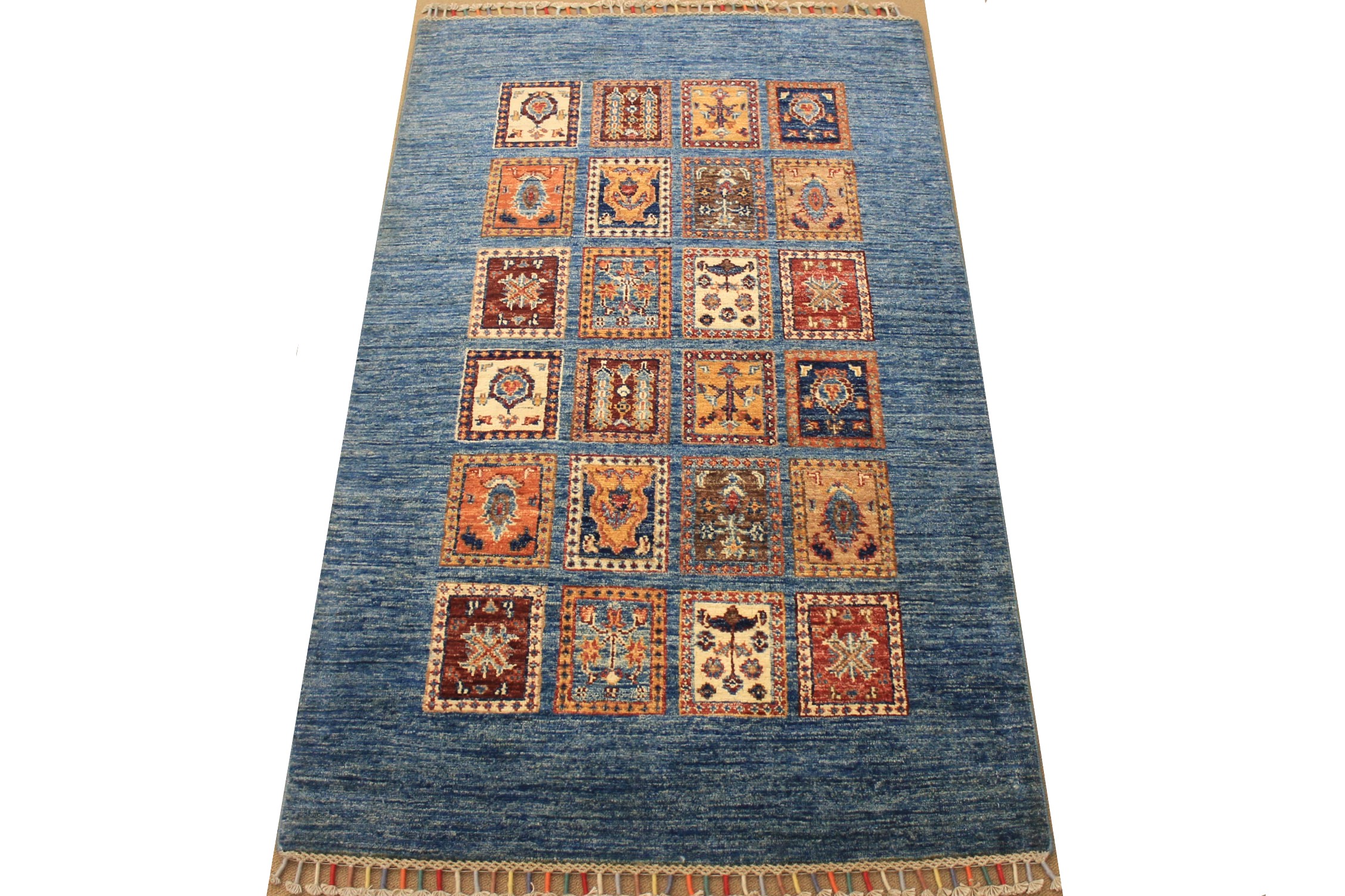 3x5 Tribal Hand Knotted Wool Area Rug - MR025298