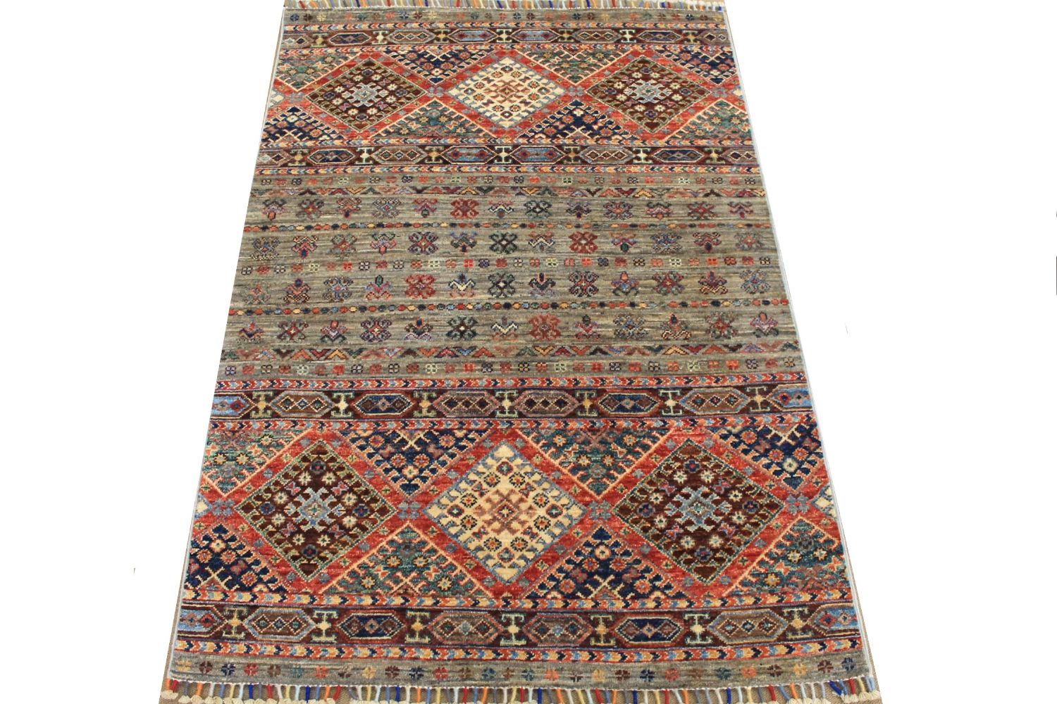 3x5  Hand Knotted Wool Area Rug - MR025299