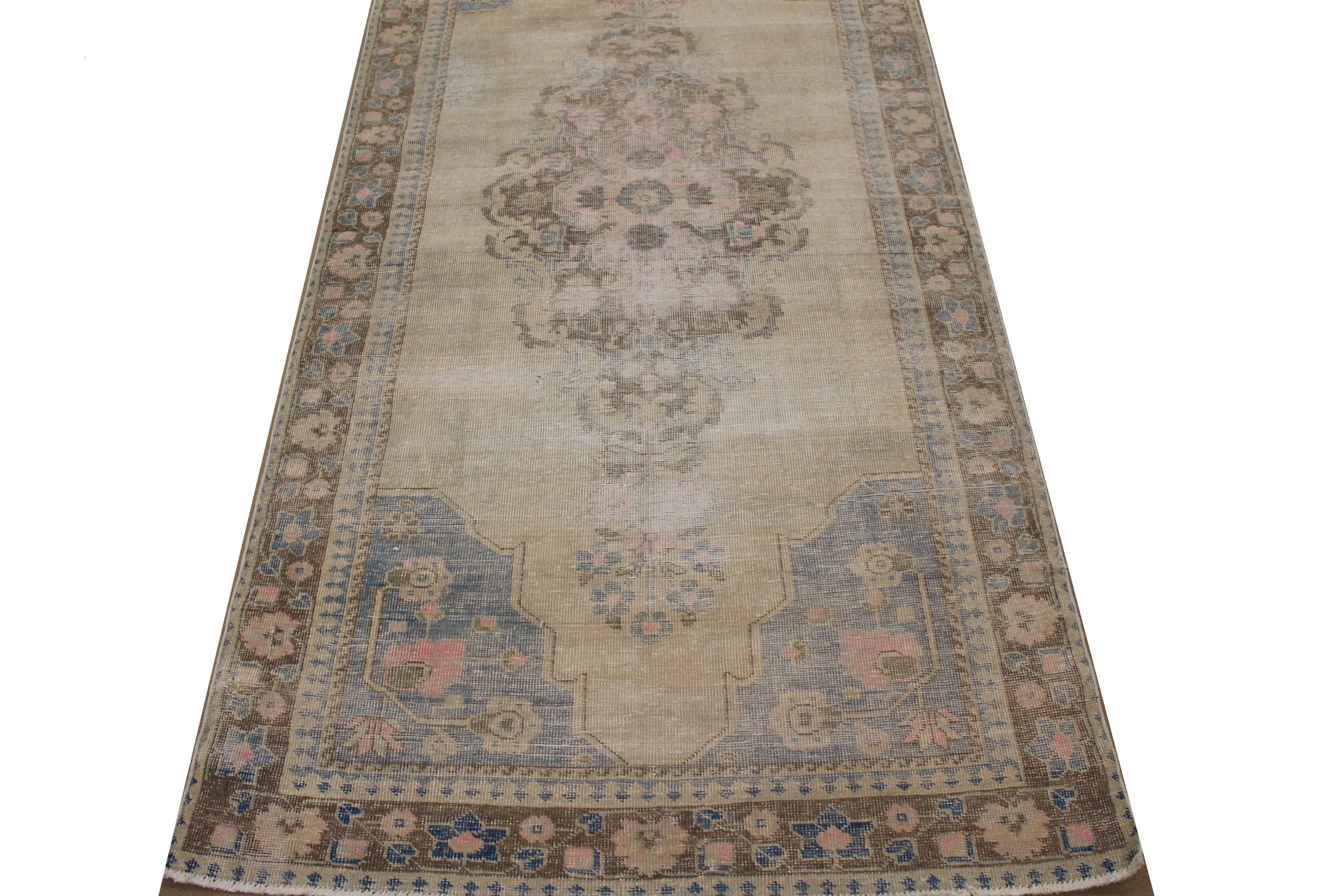 Wide Runner Vintage Hand Knotted Wool Area Rug - MR025321
