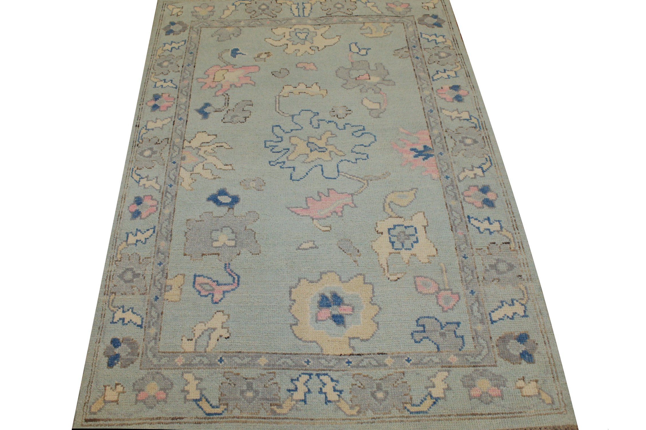 4x6 Oushak Hand Knotted Wool Area Rug - MR025330