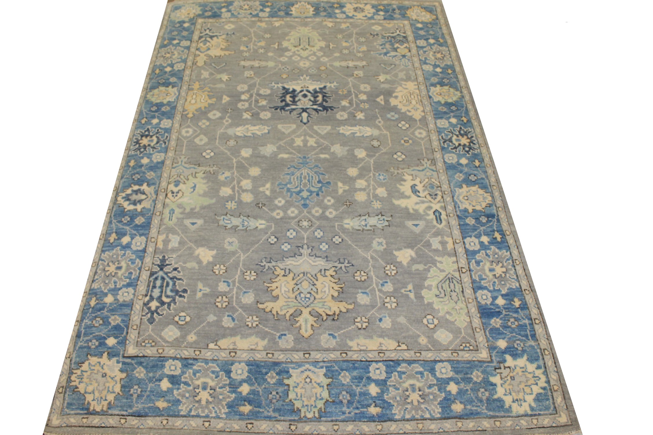 6x9 Oushak Hand Knotted Wool Area Rug - MR025337