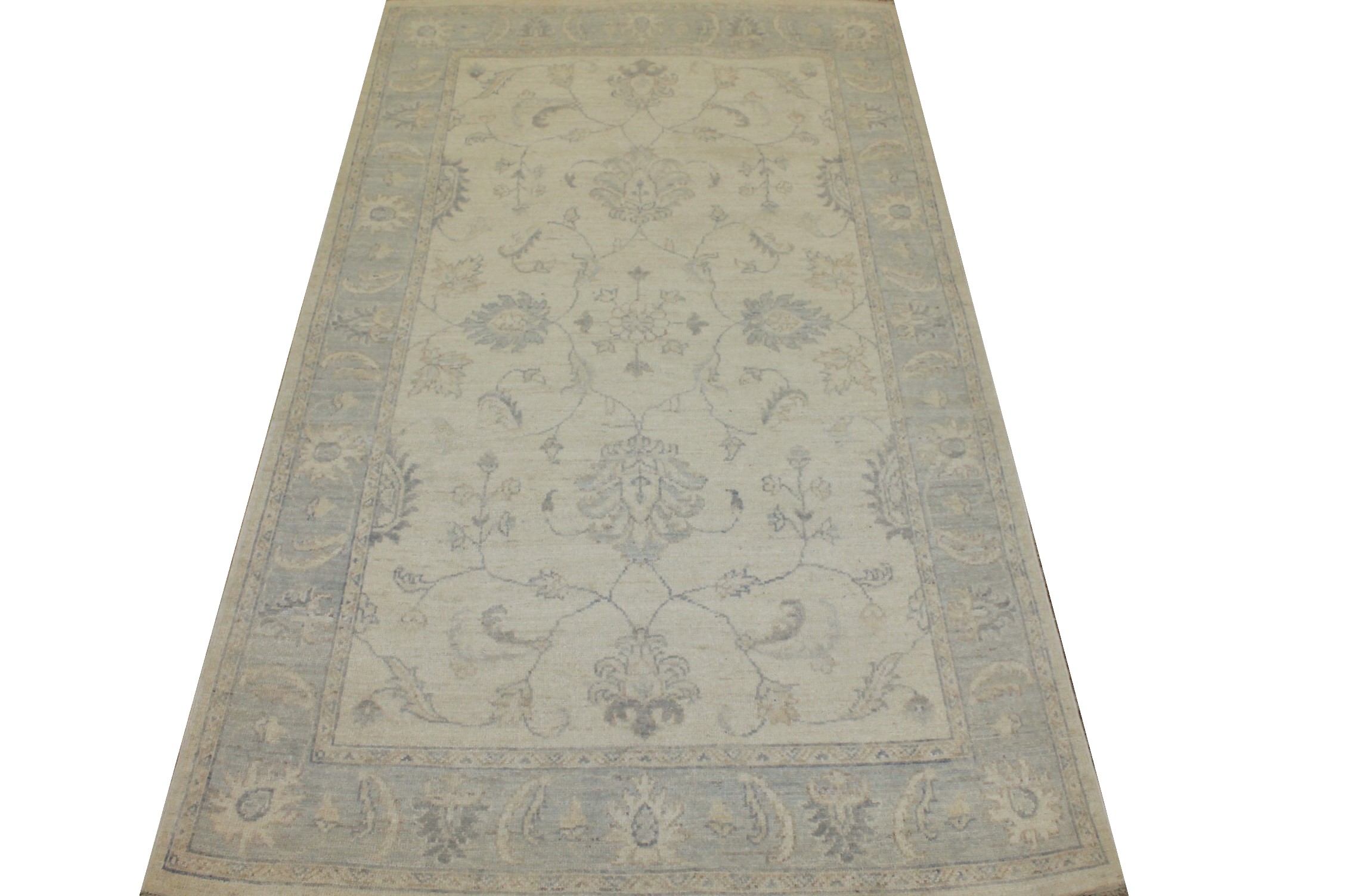 4x6 Oriental Hand Knotted Wool Area Rug - MR025350