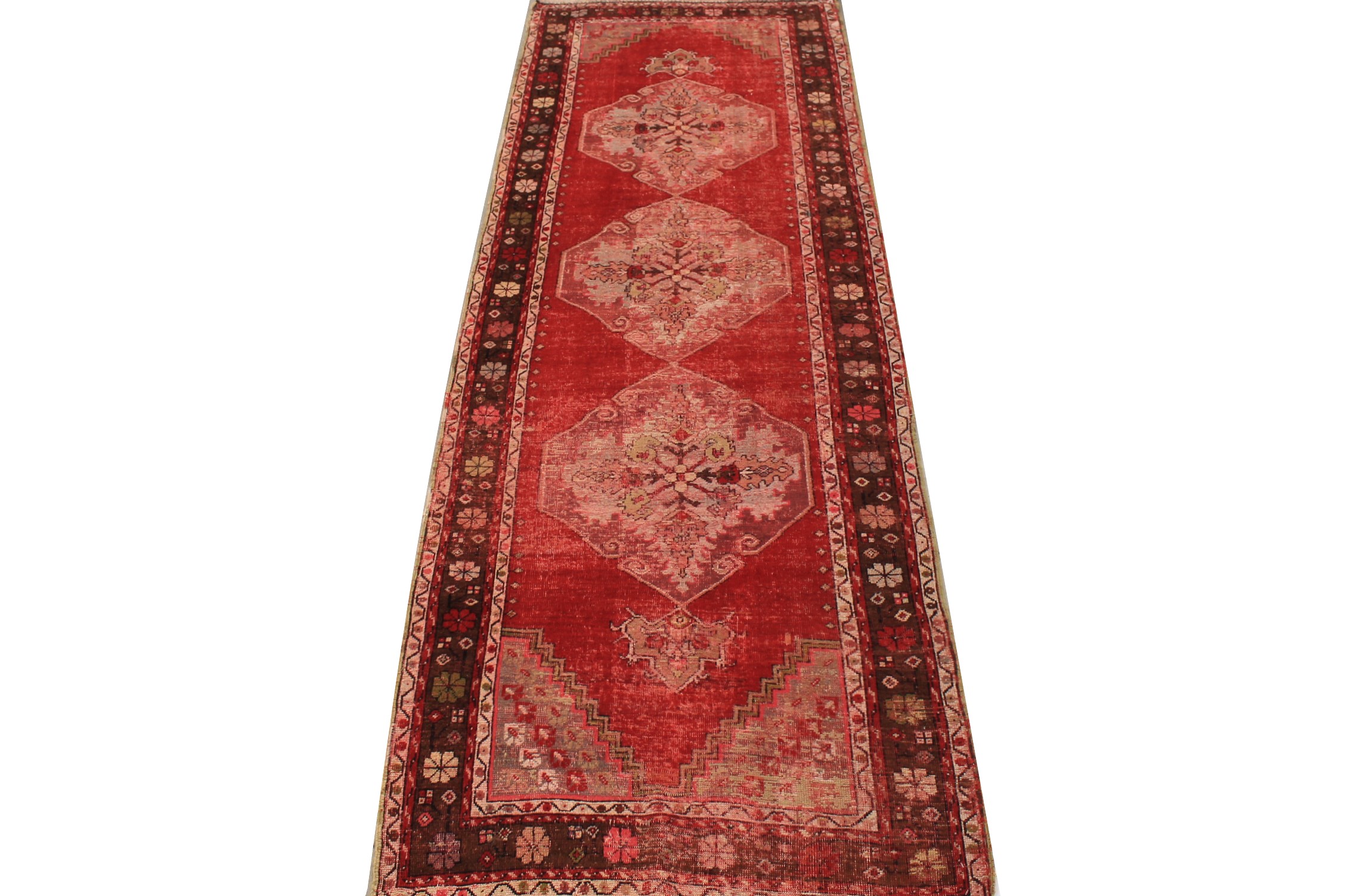 Wide Runner Vintage Hand Knotted Wool Area Rug - MR025440