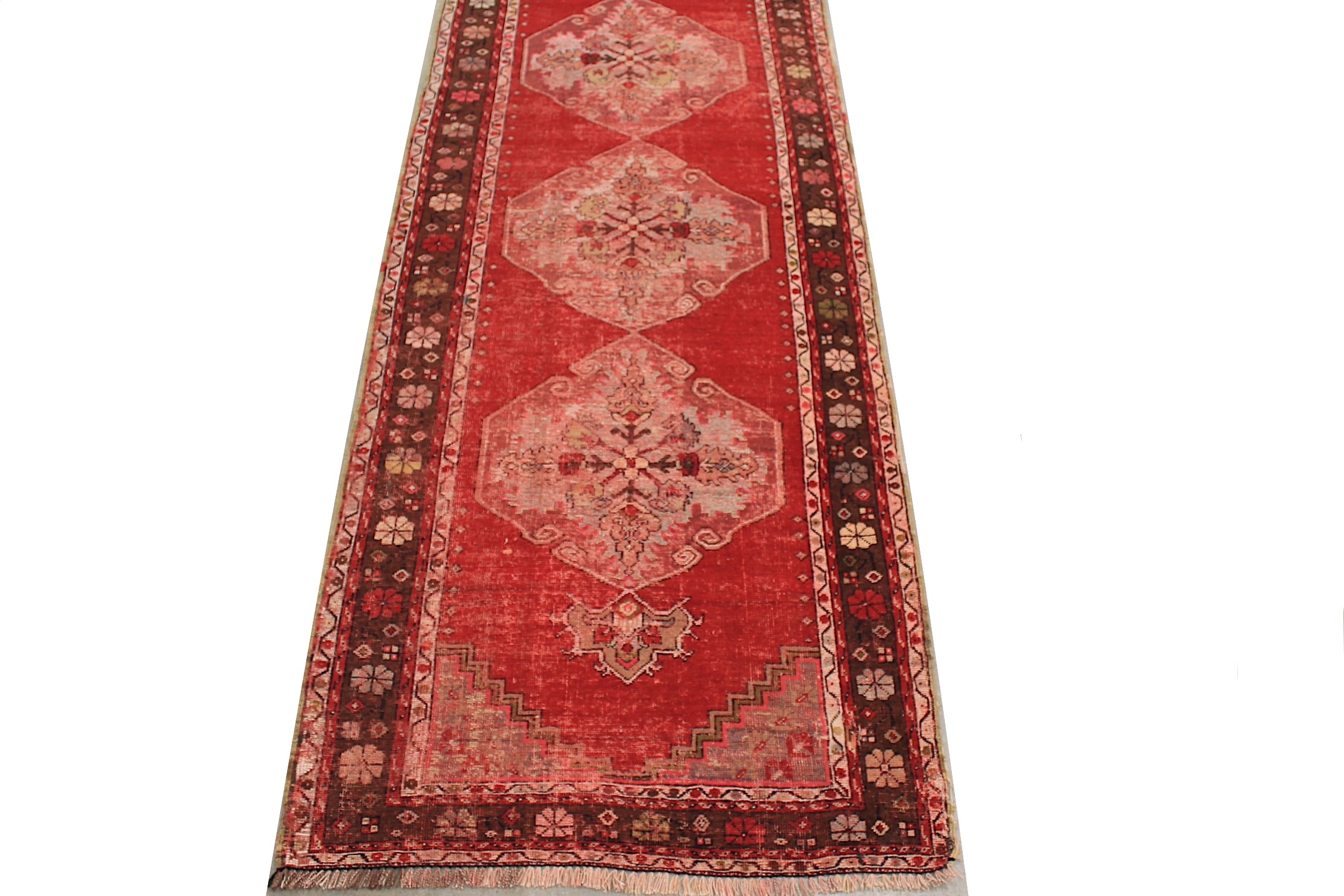 Wide Runner Vintage Hand Knotted Wool Area Rug - MR025440