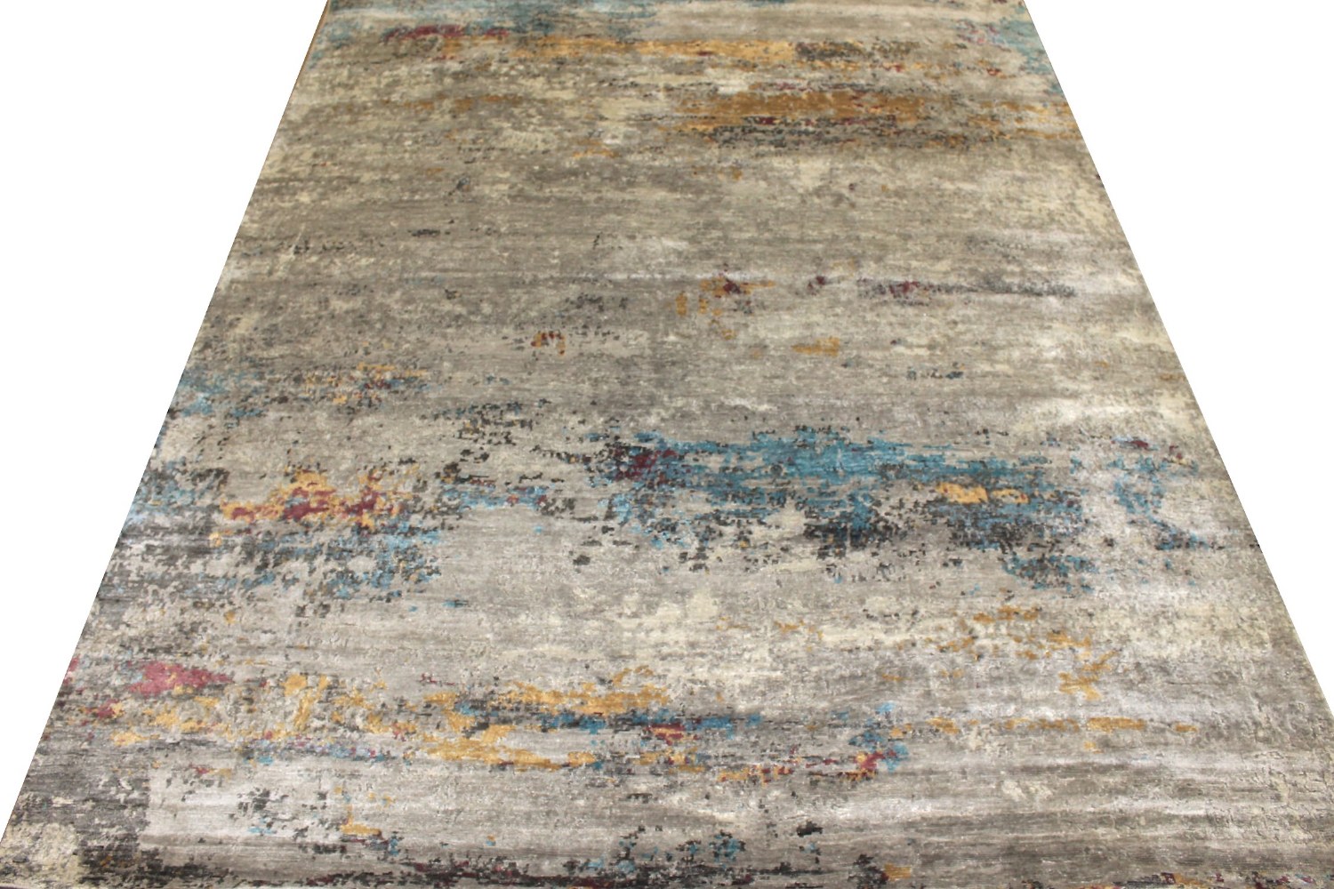 8x10 Modern Hand Knotted Wool & Viscose Area Rug - MR025448