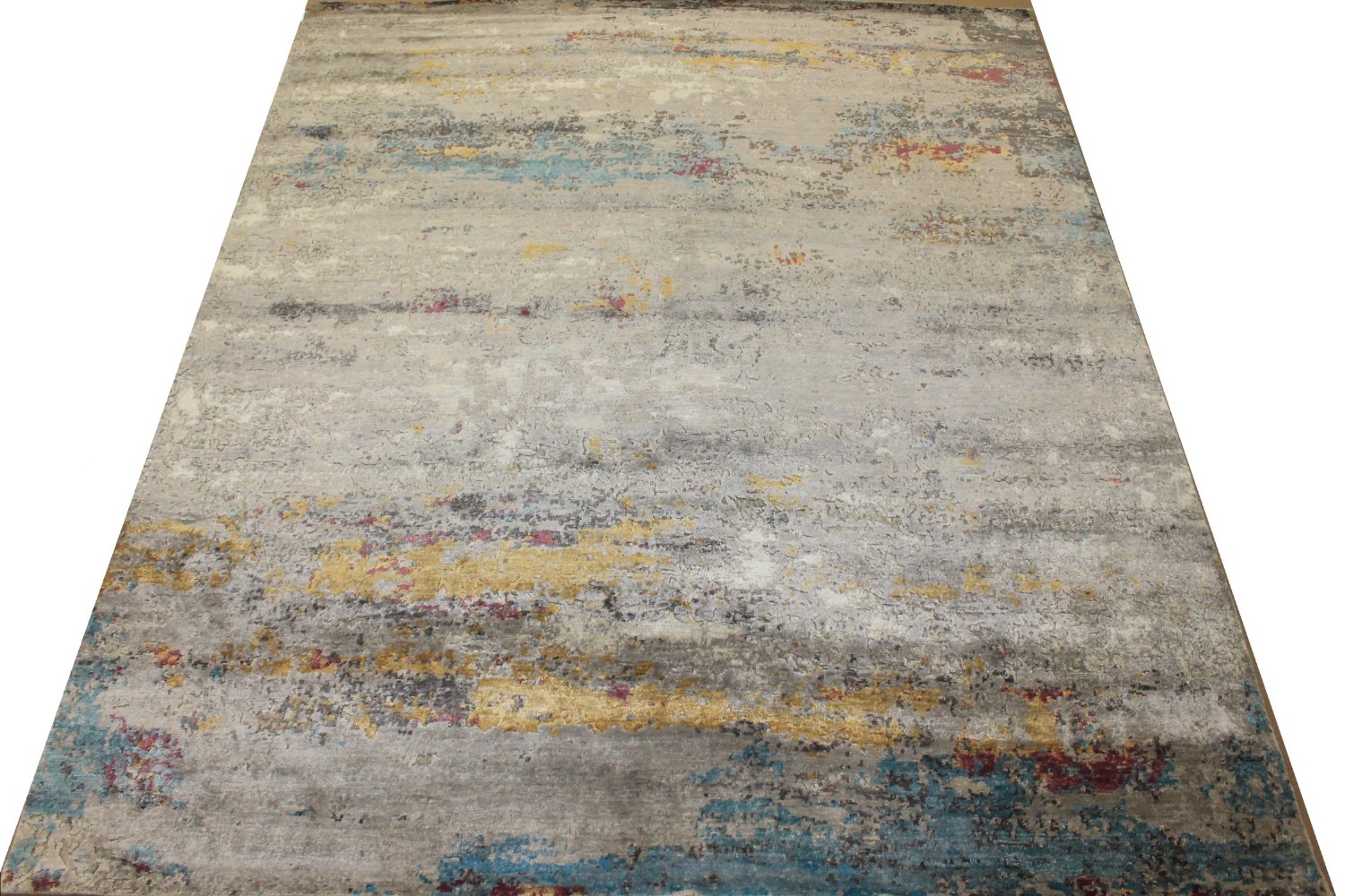 8x10 Modern Hand Knotted Wool & Viscose Area Rug - MR025448