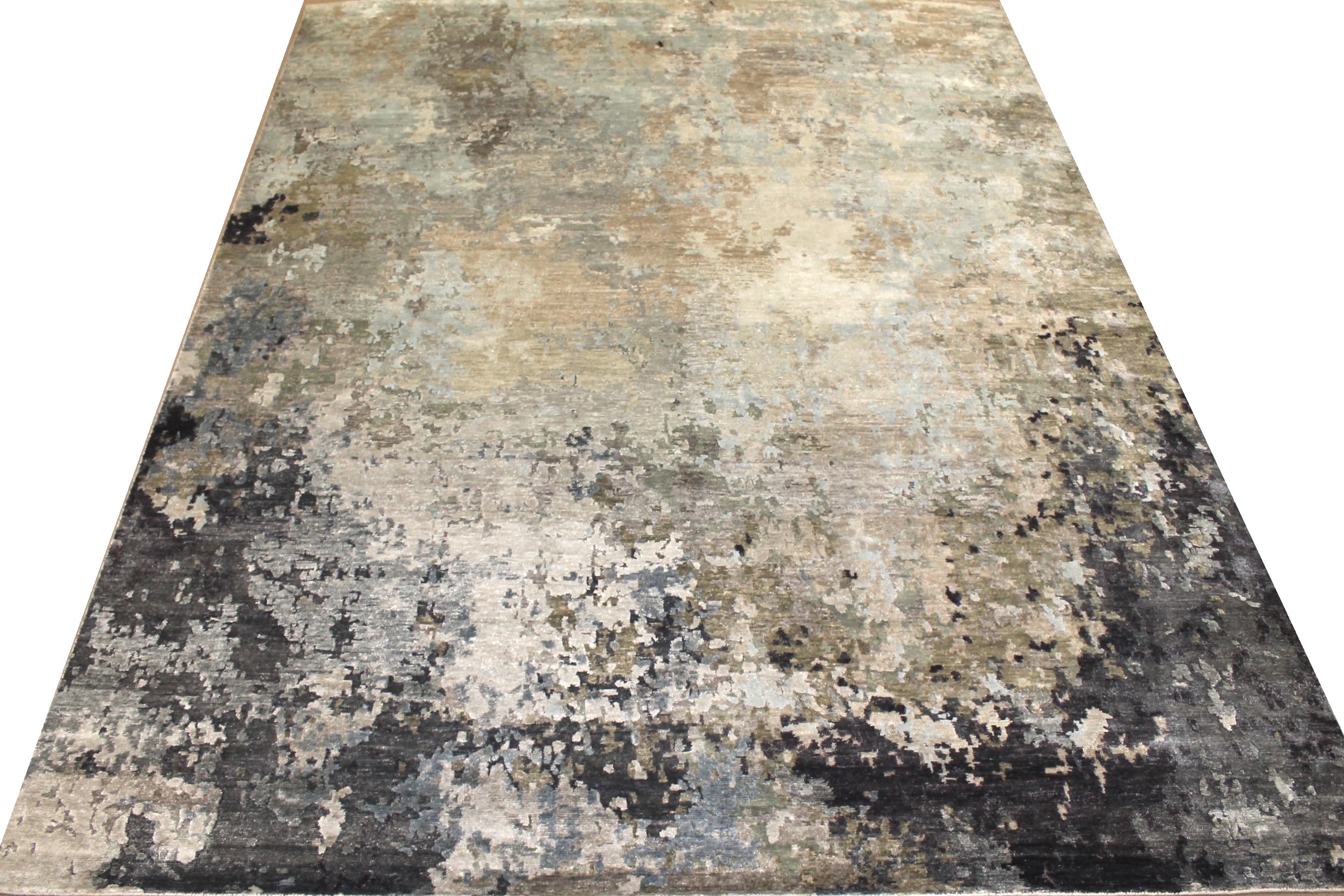 8x10 Modern Hand Knotted Wool & Viscose Area Rug - MR025453