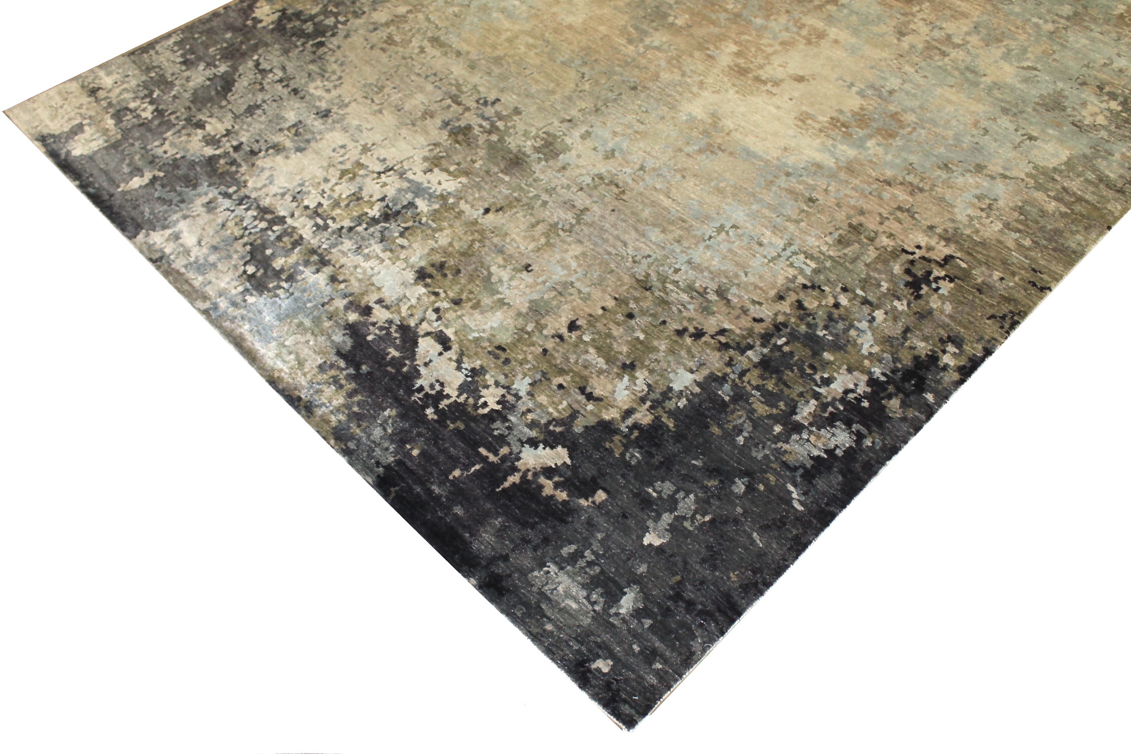 8x10 Modern Hand Knotted Wool & Viscose Area Rug - MR025453