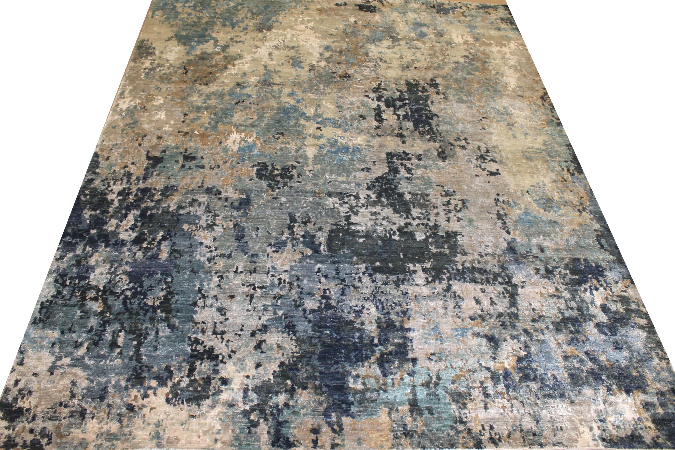 8x10 Modern Hand Knotted Wool & Viscose Area Rug - MR025458