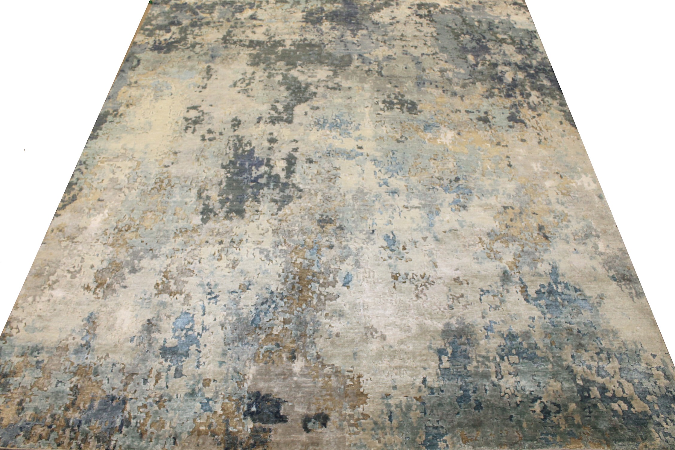 8x10 Modern Hand Knotted Wool & Viscose Area Rug - MR025458
