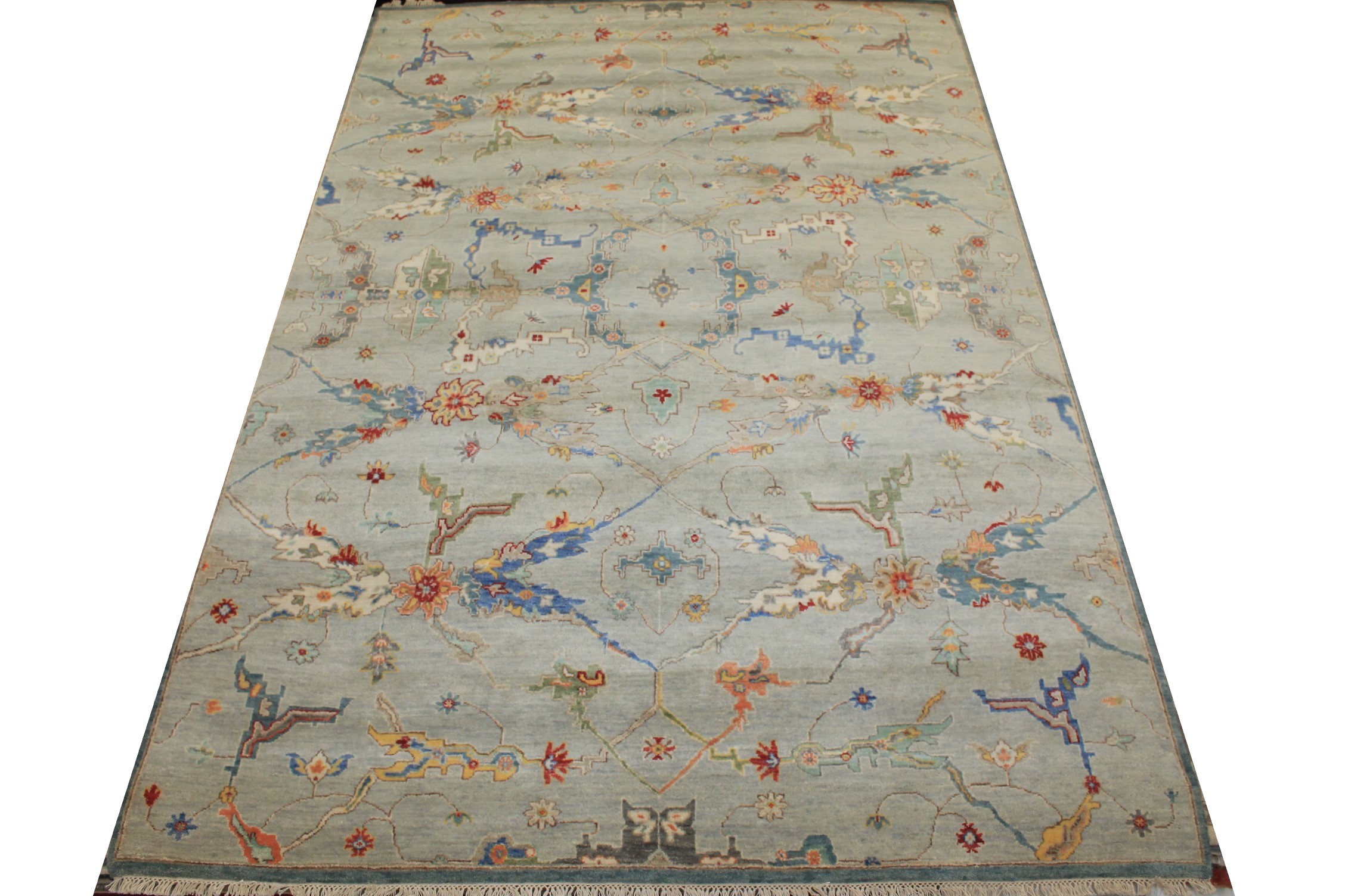 6x9 Oriental Hand Knotted Wool Area Rug - MR025486