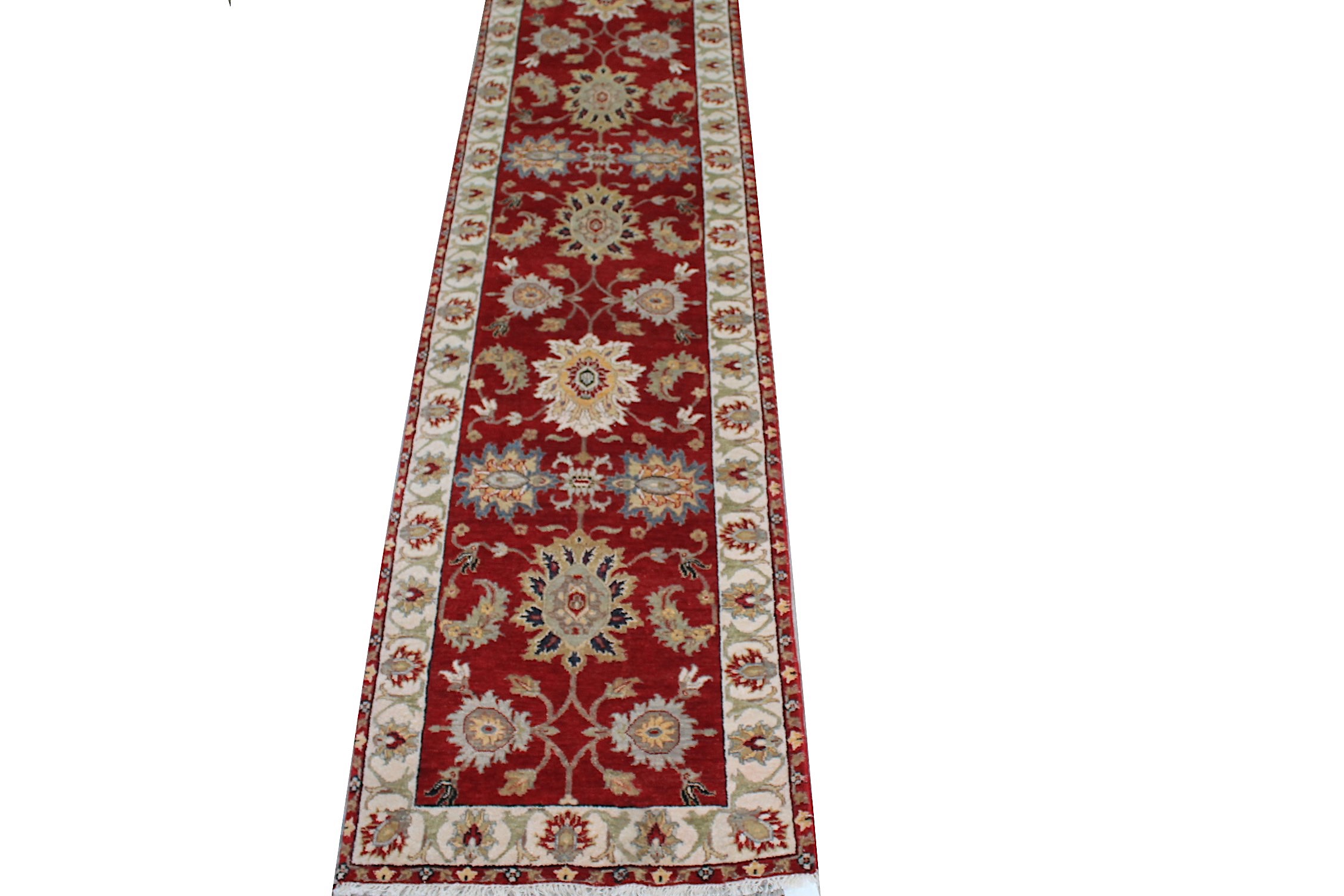 12 ft. Runner Traditional Hand Knotted Wool Area Rug - MR025656