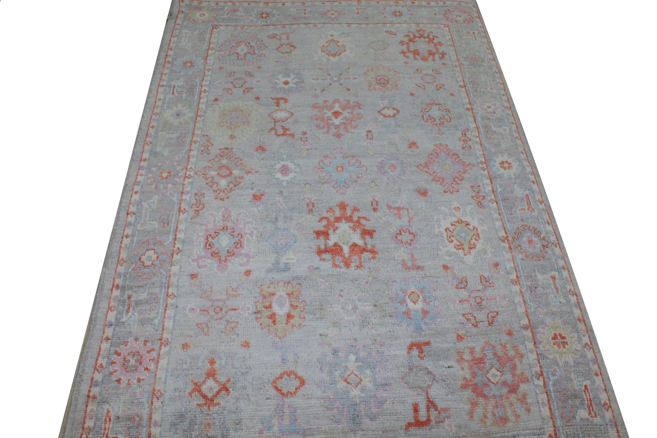 4x6 Oushak Hand Knotted Wool Area Rug - MR025693