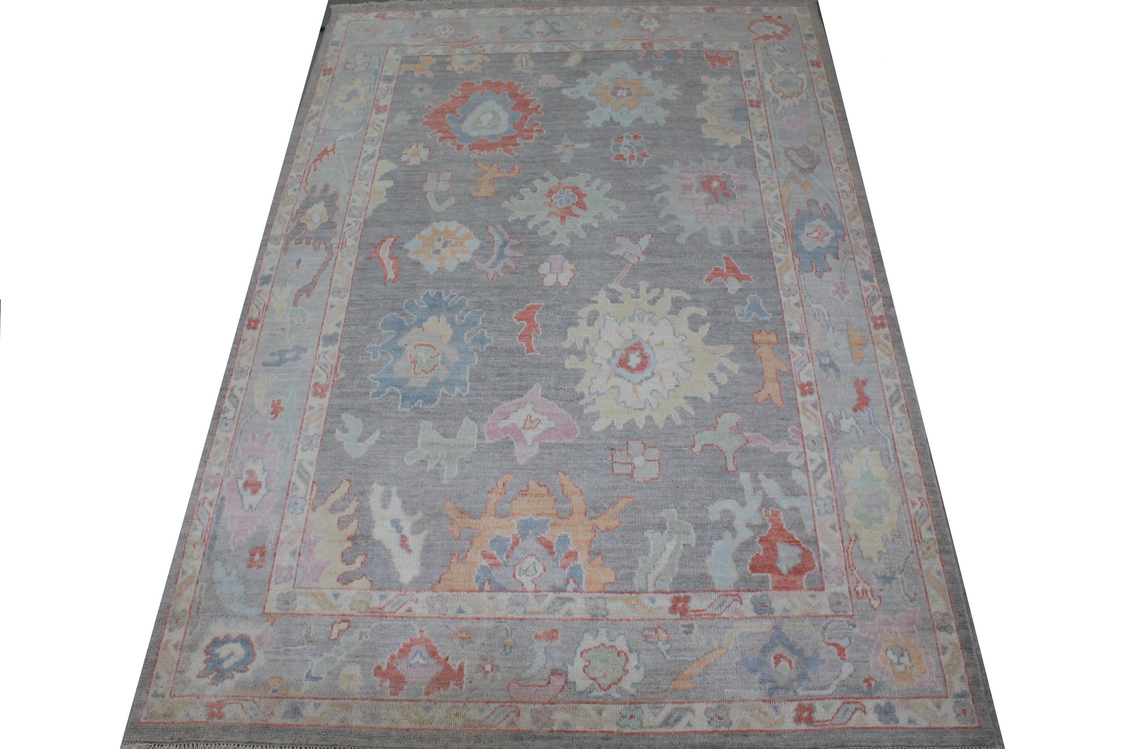 6x9 Oushak Hand Knotted Wool Area Rug - MR025713