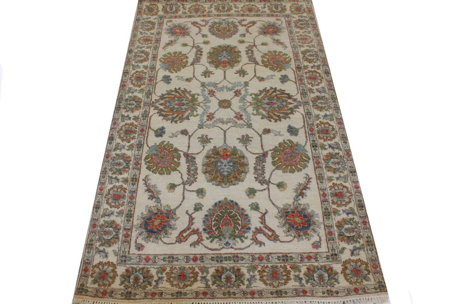 3x5 Traditional Hand Knotted Wool Area Rug - MR025856