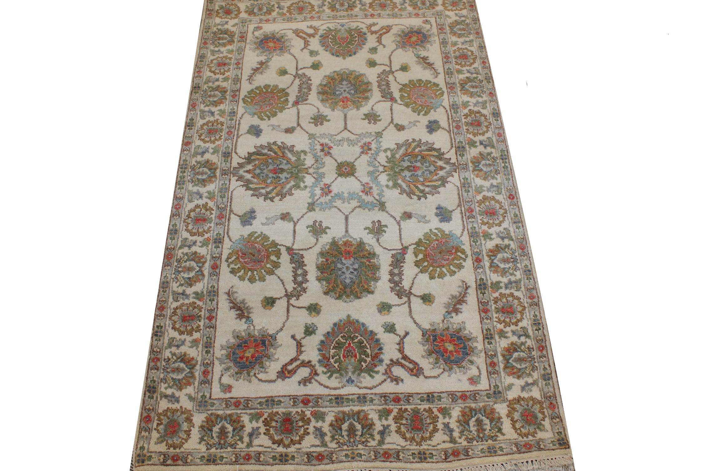 3x5 Traditional Hand Knotted Wool Area Rug - MR025856