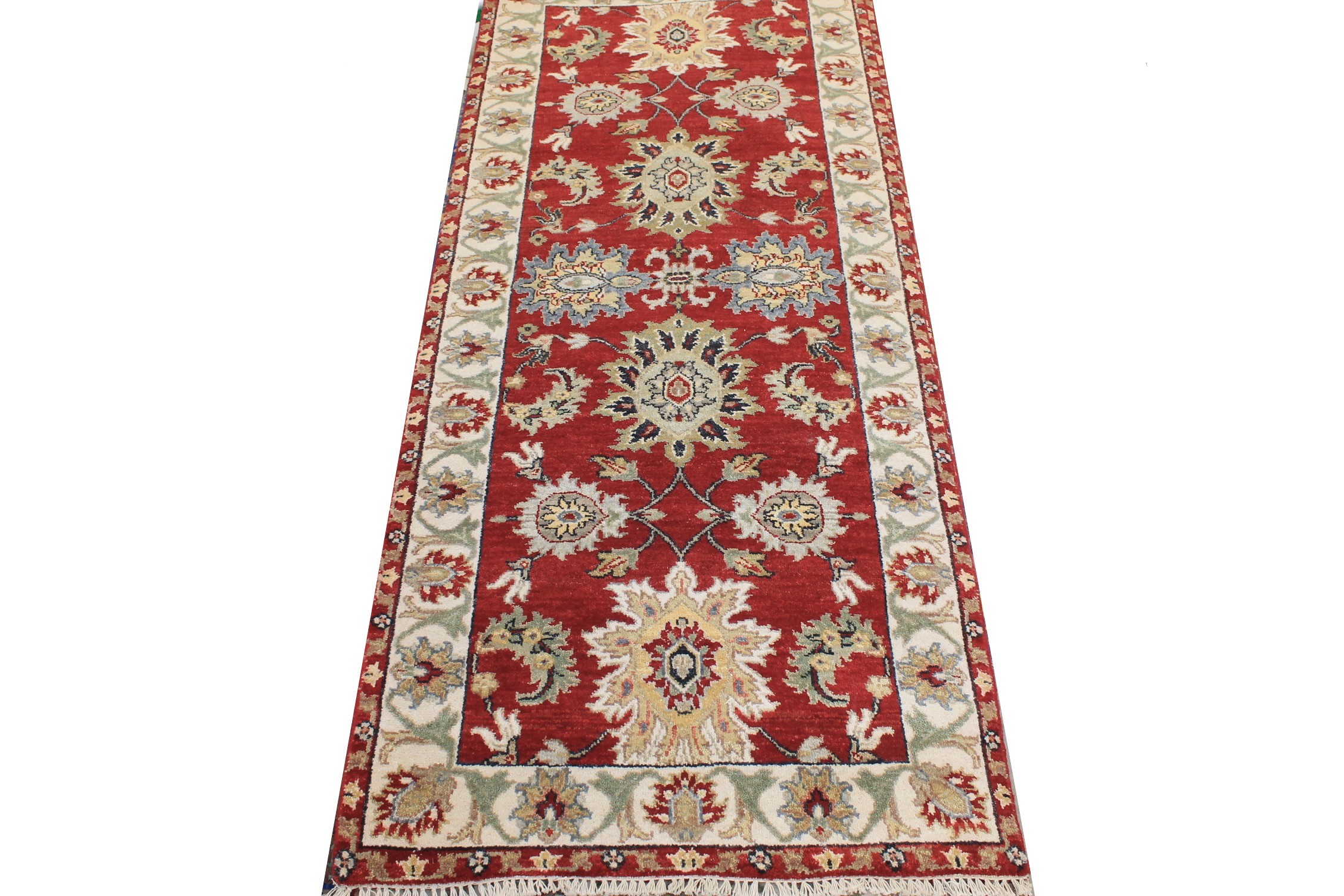6 ft. Runner Traditional Hand Knotted Wool Area Rug - MR025866