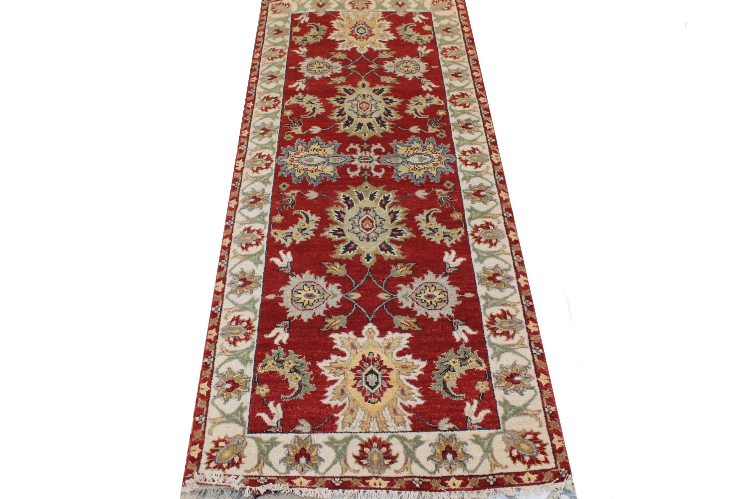 6 ft. Runner Traditional Hand Knotted Wool Area Rug - MR025867