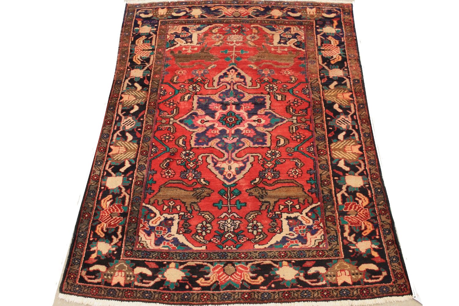 5x7/8 Vintage Hand Knotted Wool Area Rug - MR025882