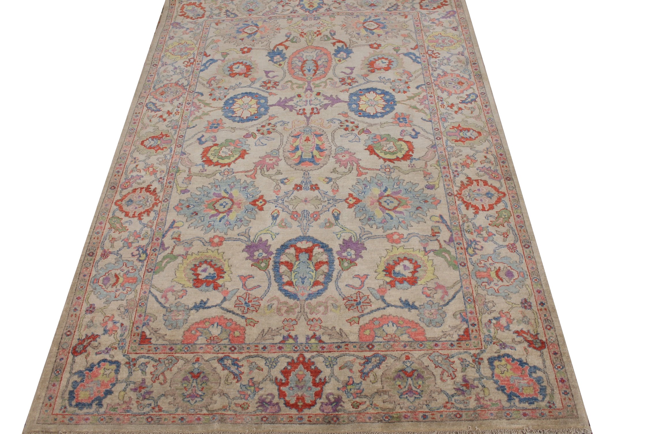 6x9 Oushak Hand Knotted Wool Area Rug - MR025907