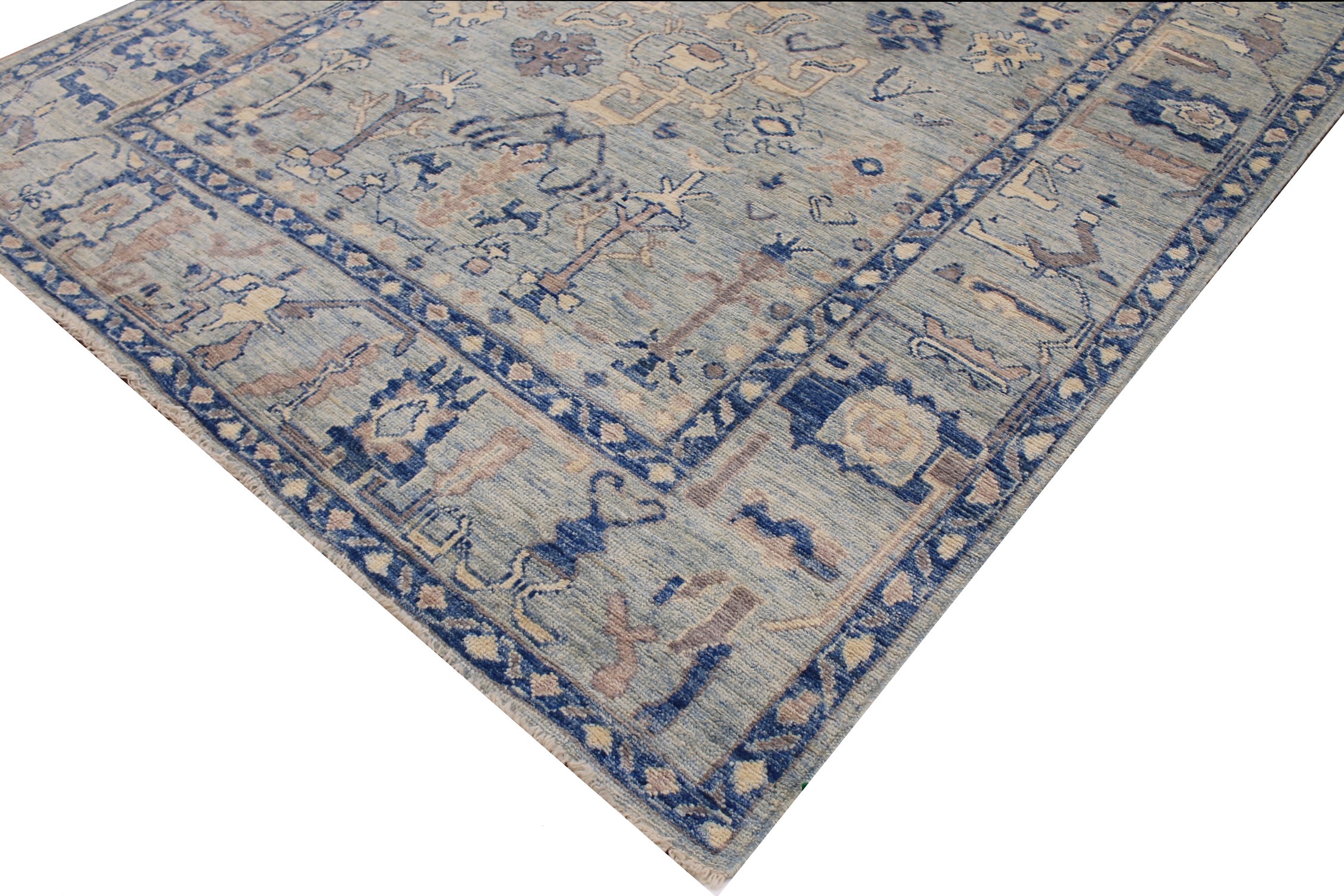 6x9 Oushak Hand Knotted Wool Area Rug - MR025908