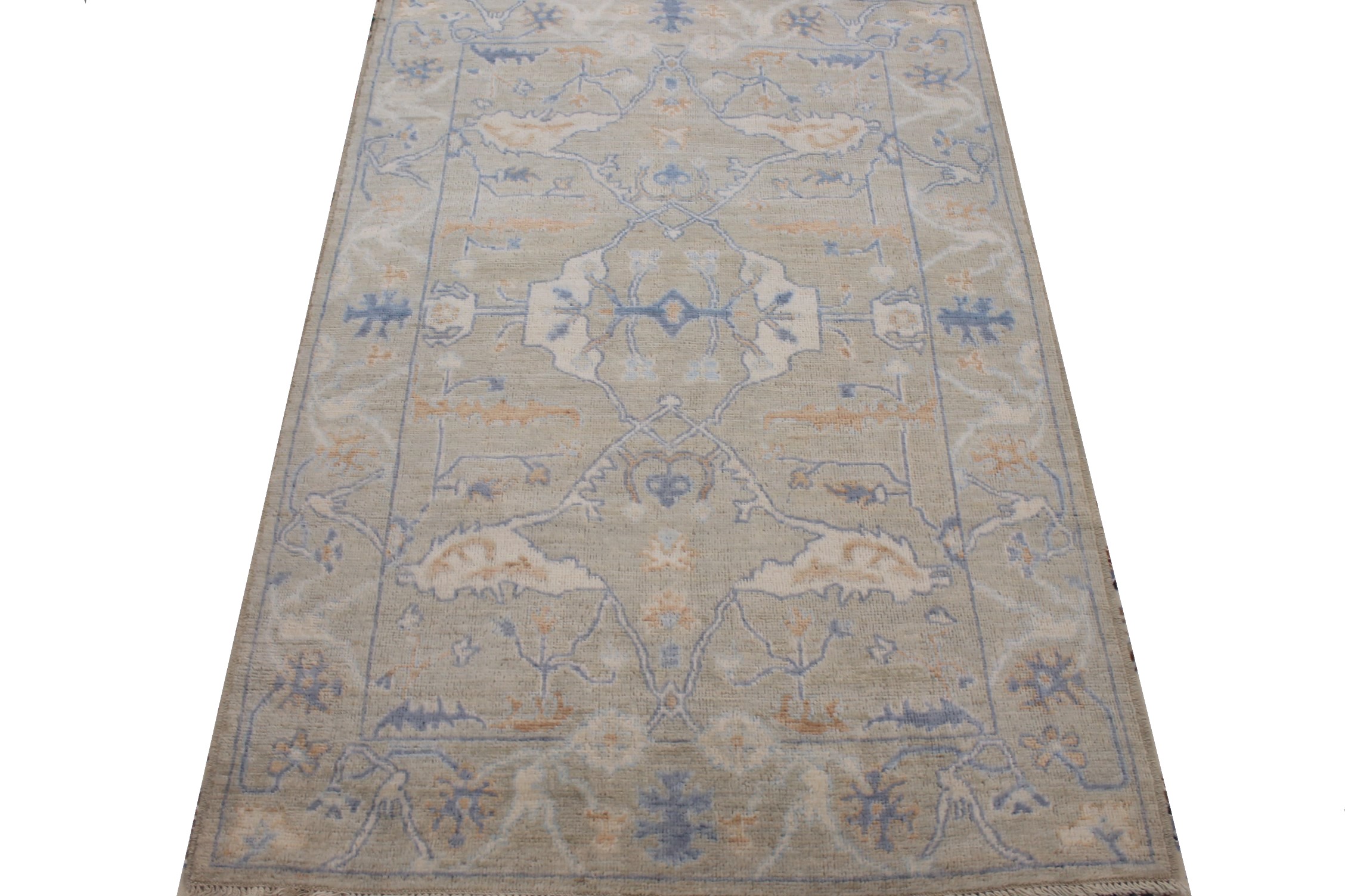 4x6 Oushak Hand Knotted Wool Area Rug - MR025950