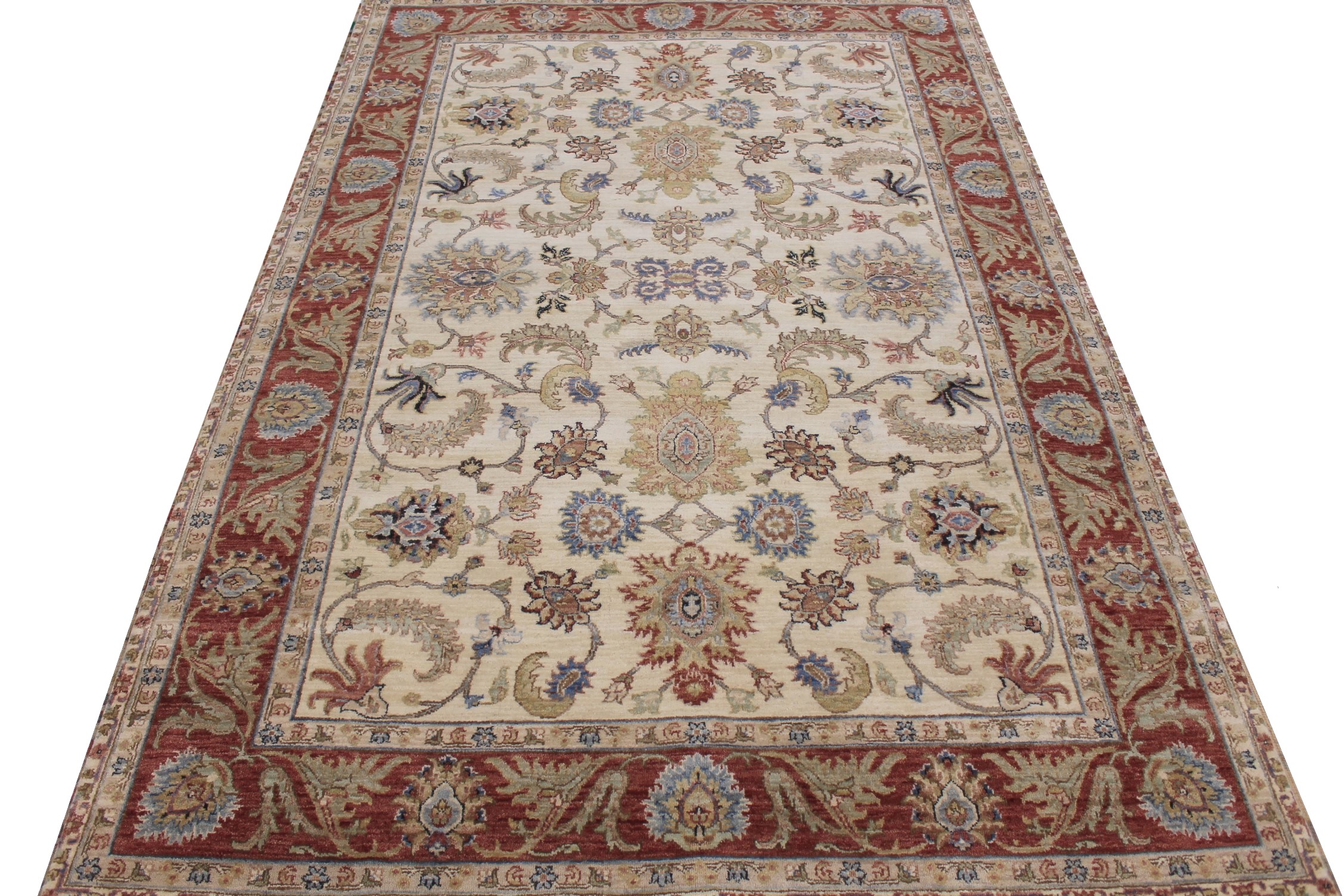 6x9 Traditional Hand Knotted Wool Area Rug - MR025994