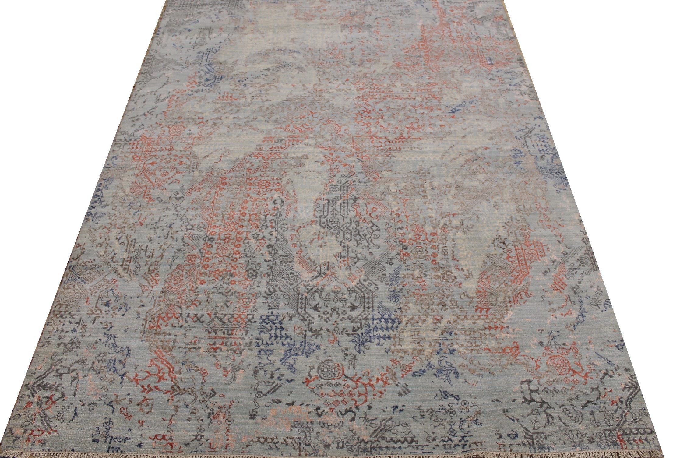 6x9 Transitional Hand Knotted Wool Area Rug - MR026002