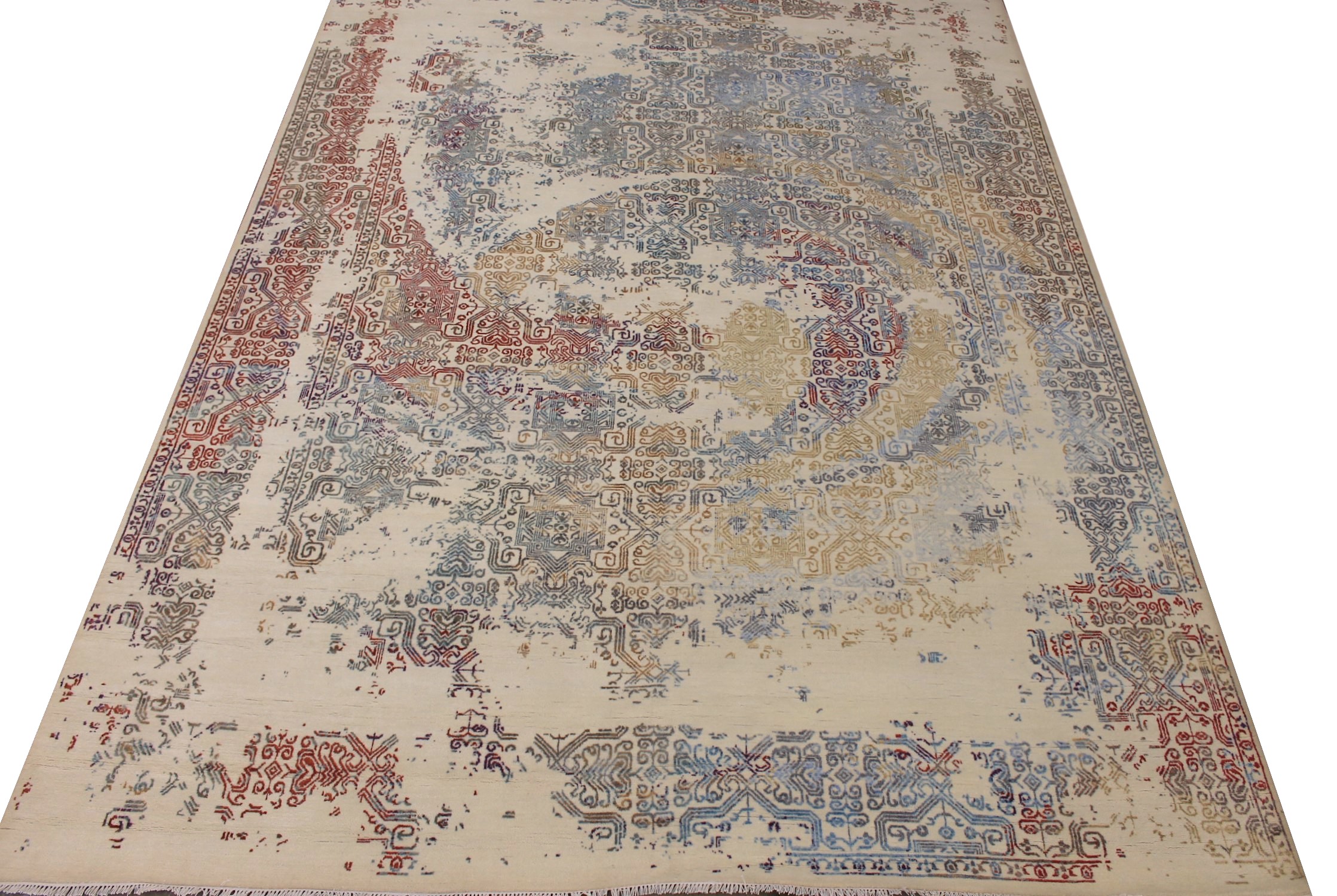 9x12 Transitional Hand Knotted Wool Area Rug - MR026003