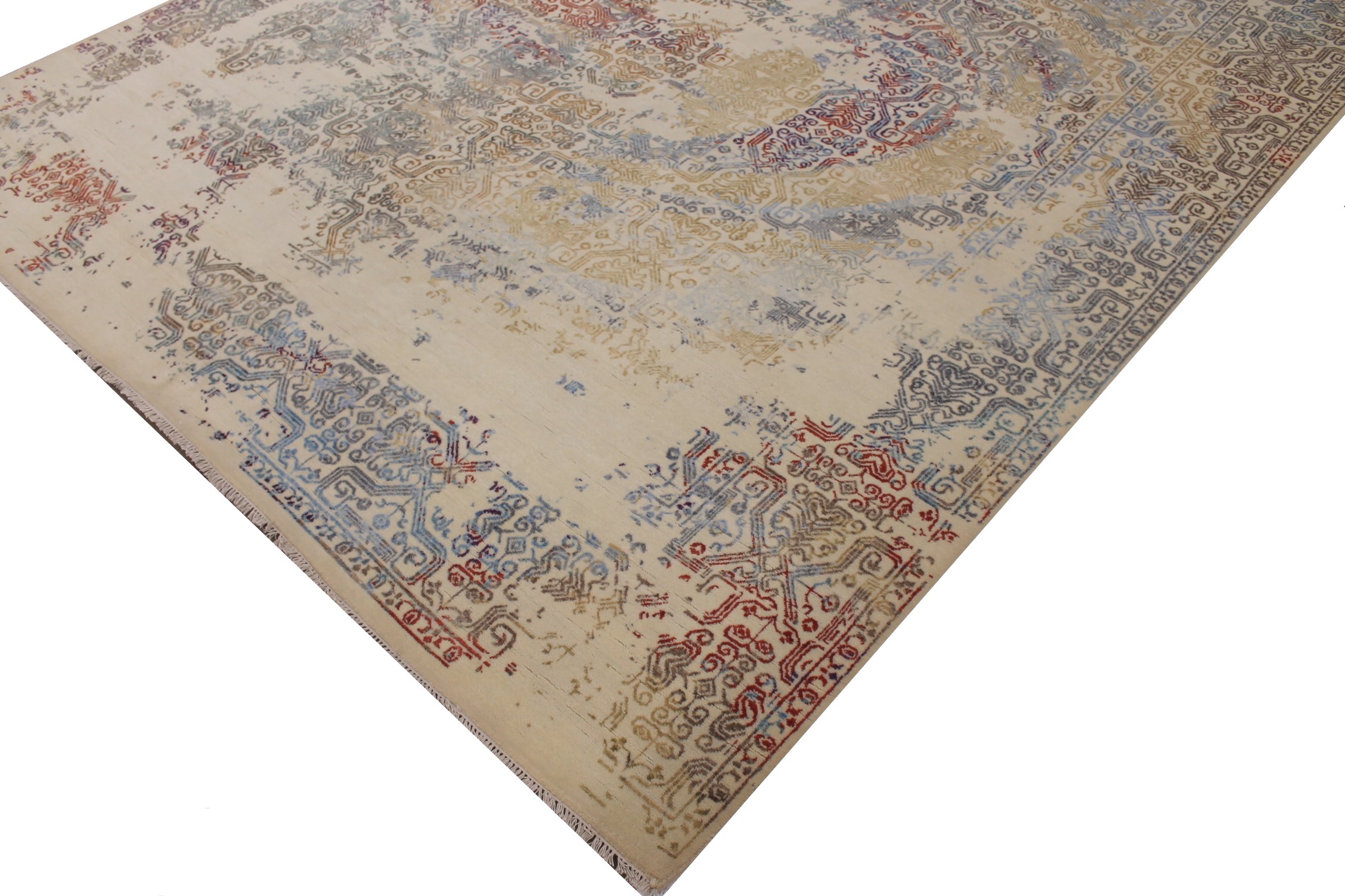 9x12 Transitional Hand Knotted Wool Area Rug - MR026003