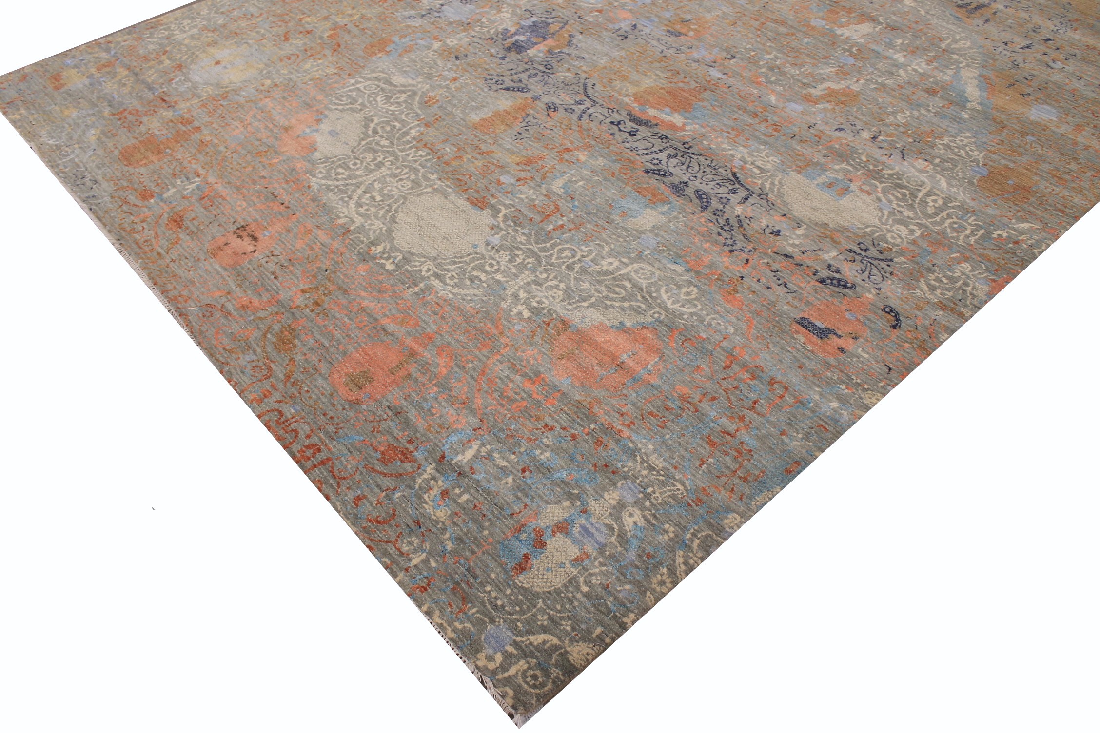 9x12 Transitional Hand Knotted Wool Area Rug - MR026004