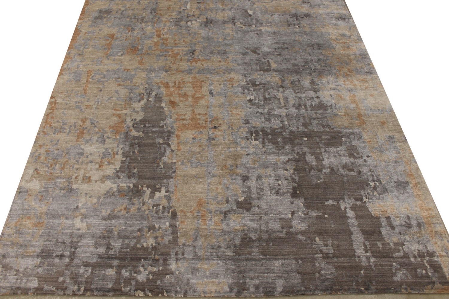 10x14 Modern Hand Knotted Wool & Viscose Area Rug - MR026015