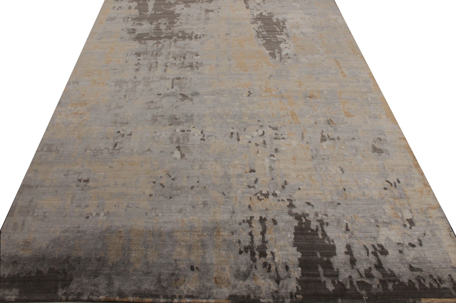 10x14 Modern Hand Knotted Wool & Viscose Area Rug - MR026015