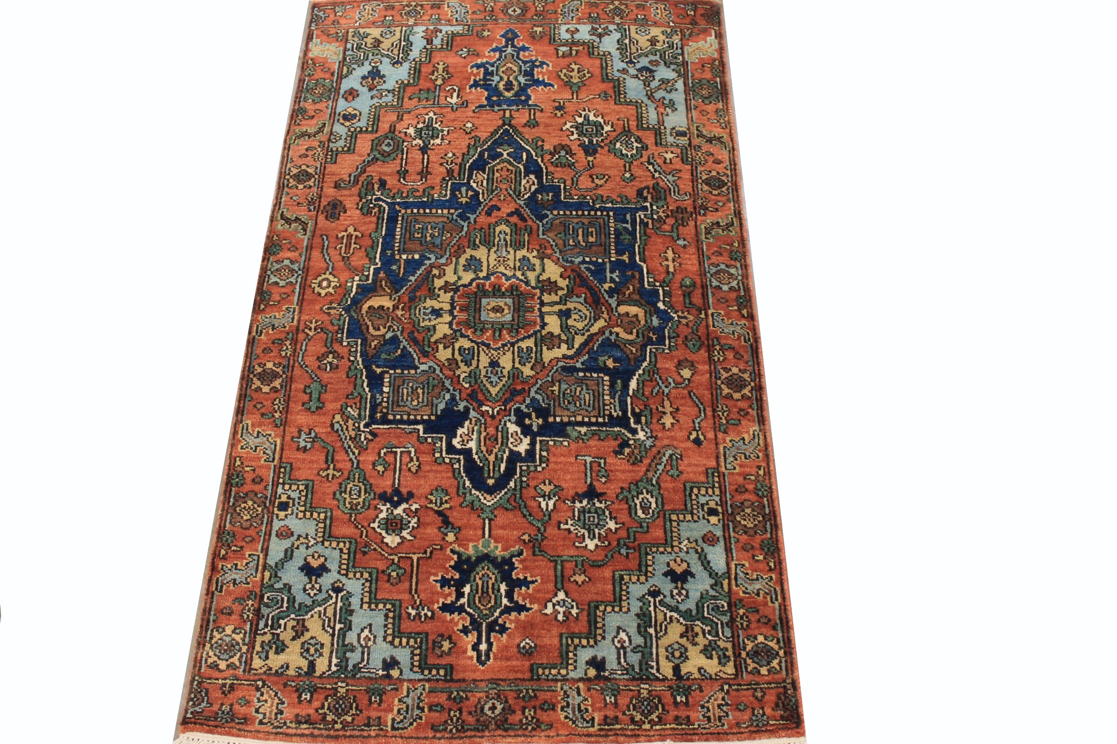 3x5 Heriz/Serapi Hand Knotted Wool Area Rug - MR026028