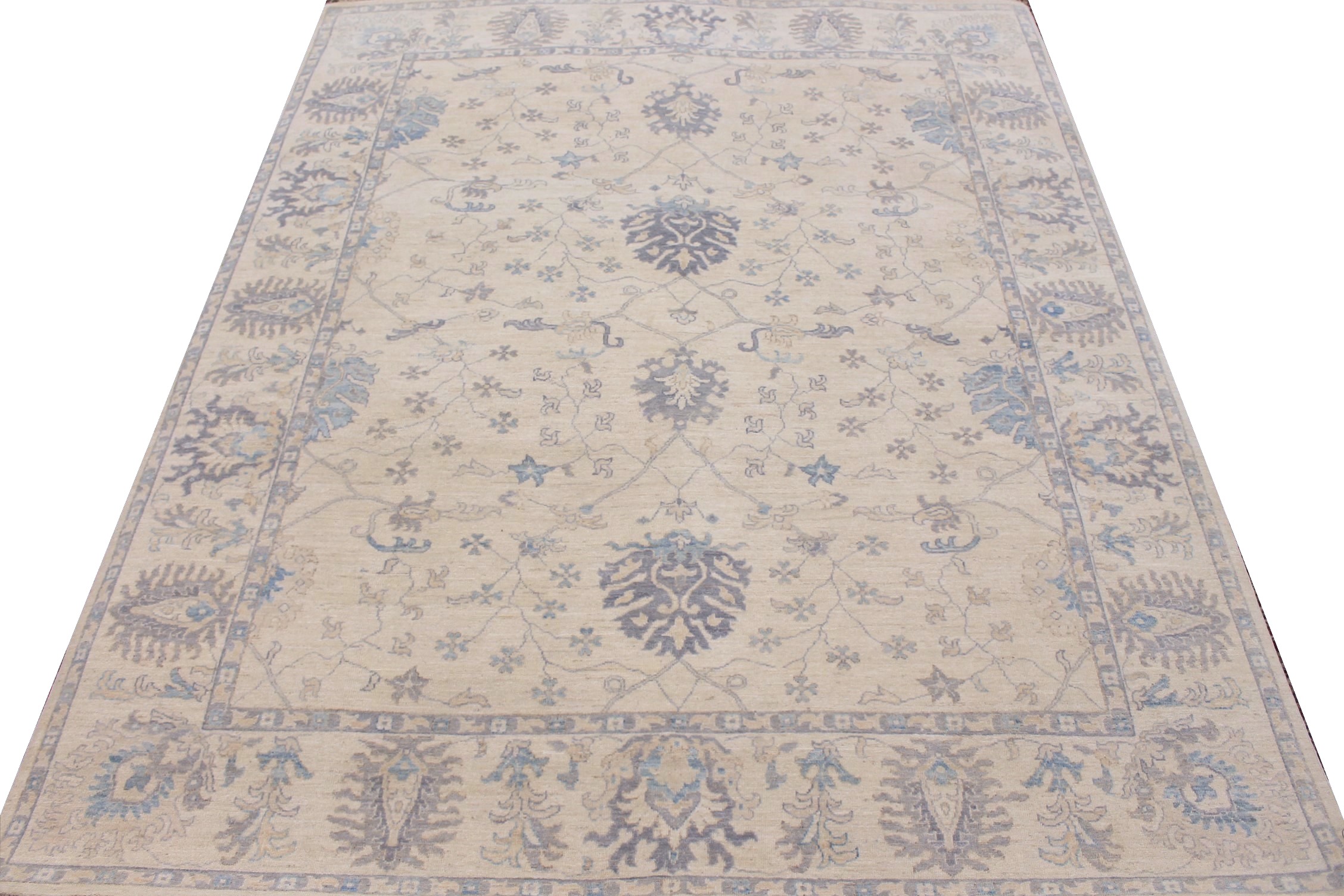 8x10 Peshawar Hand Knotted Wool Area Rug - MR026109