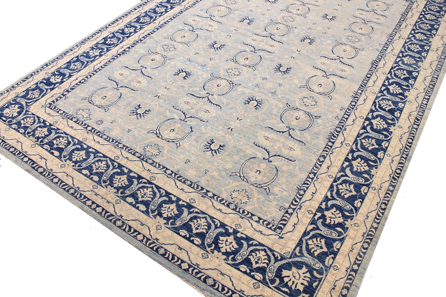 10x14 Peshawar Hand Knotted Wool Area Rug - MR026122