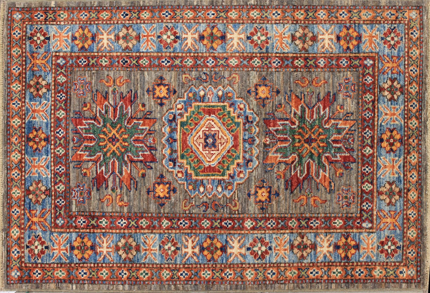 2X4 Kazak Hand Knotted Wool Area Rug - MR026158