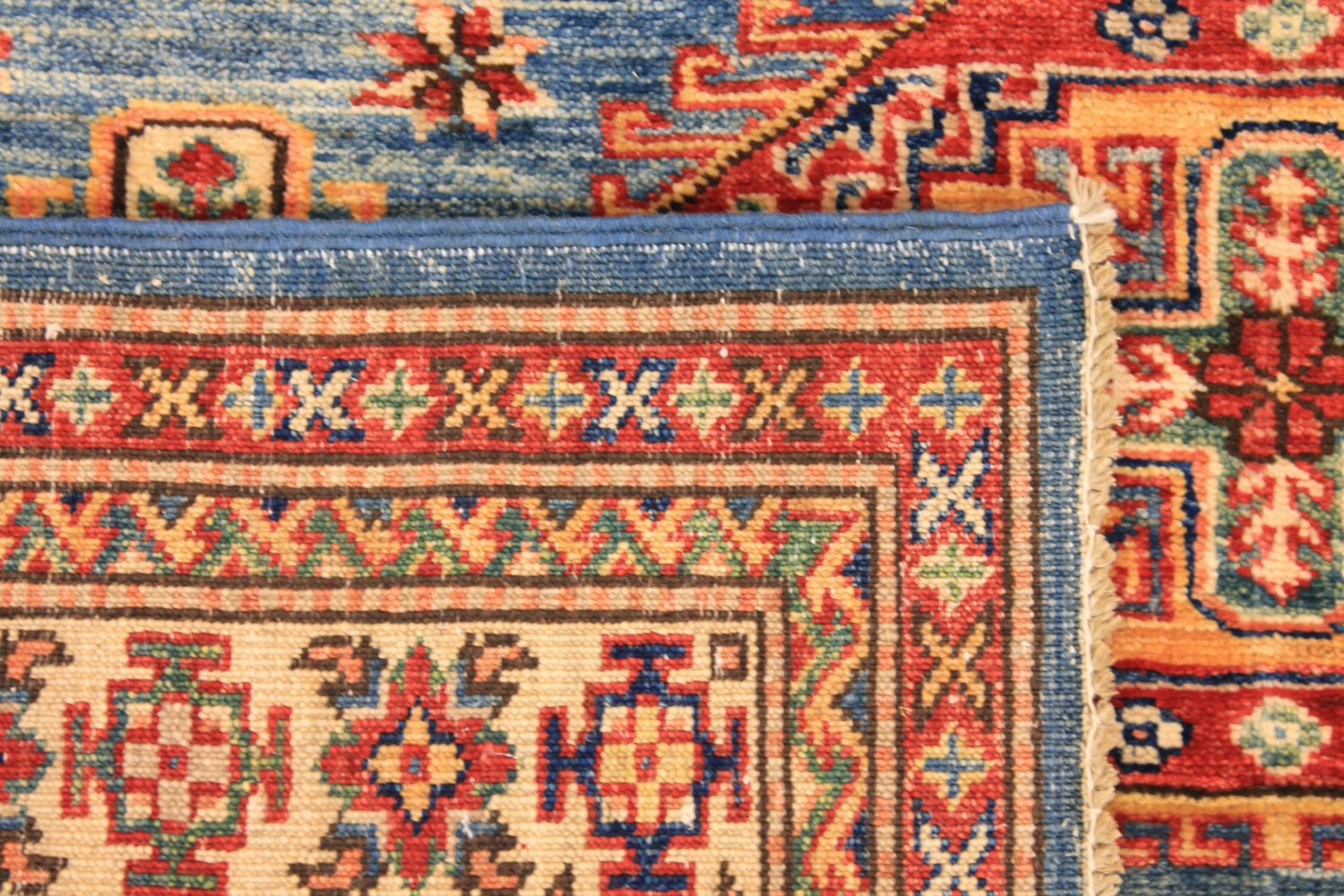 4x6 Kazak Hand Knotted Wool Area Rug - MR026173