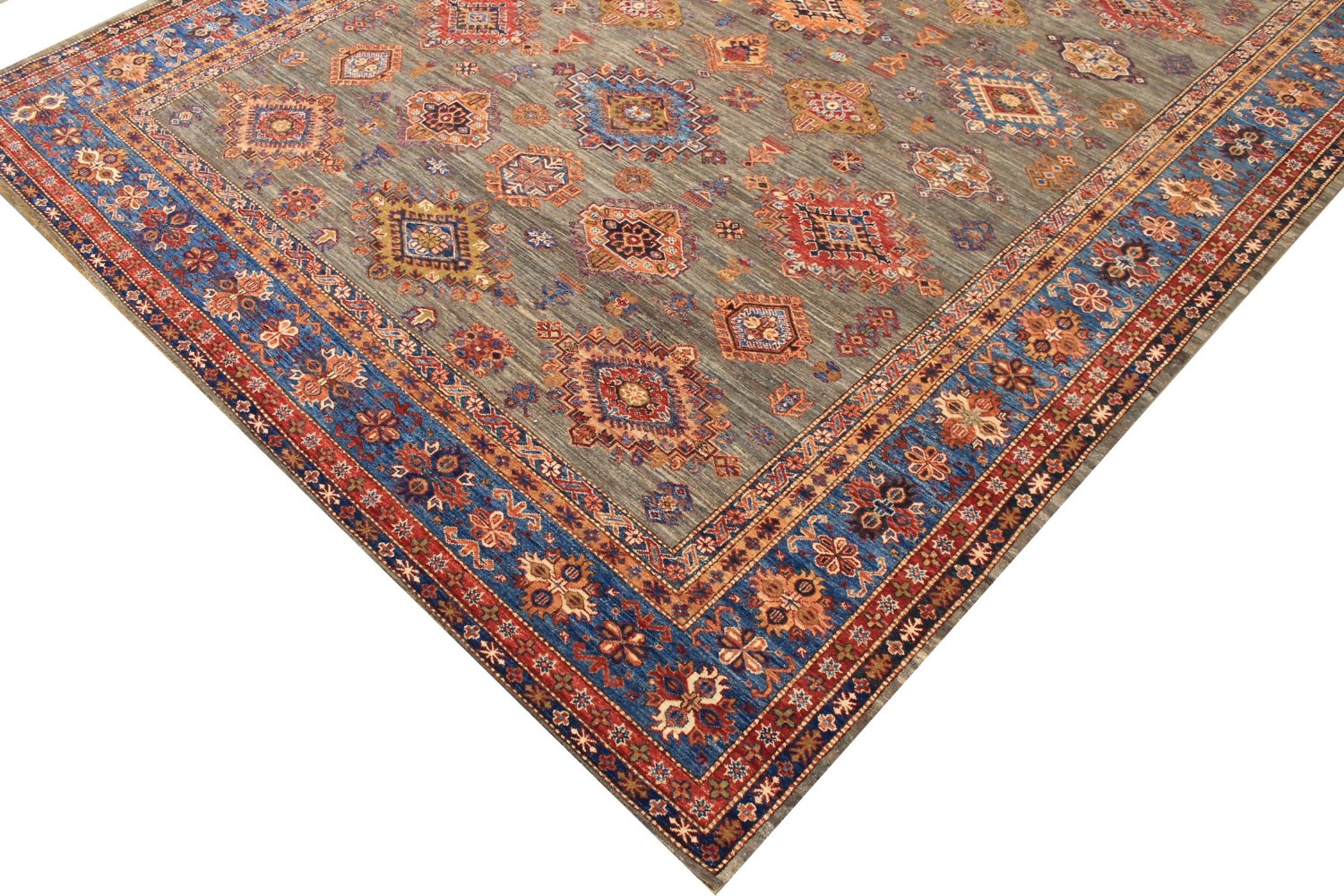 9x12 Kazak Hand Knotted Wool Area Rug - MR026189