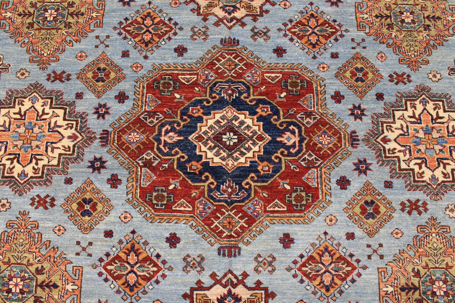 10x14 Kazak Hand Knotted Wool Area Rug - MR026193