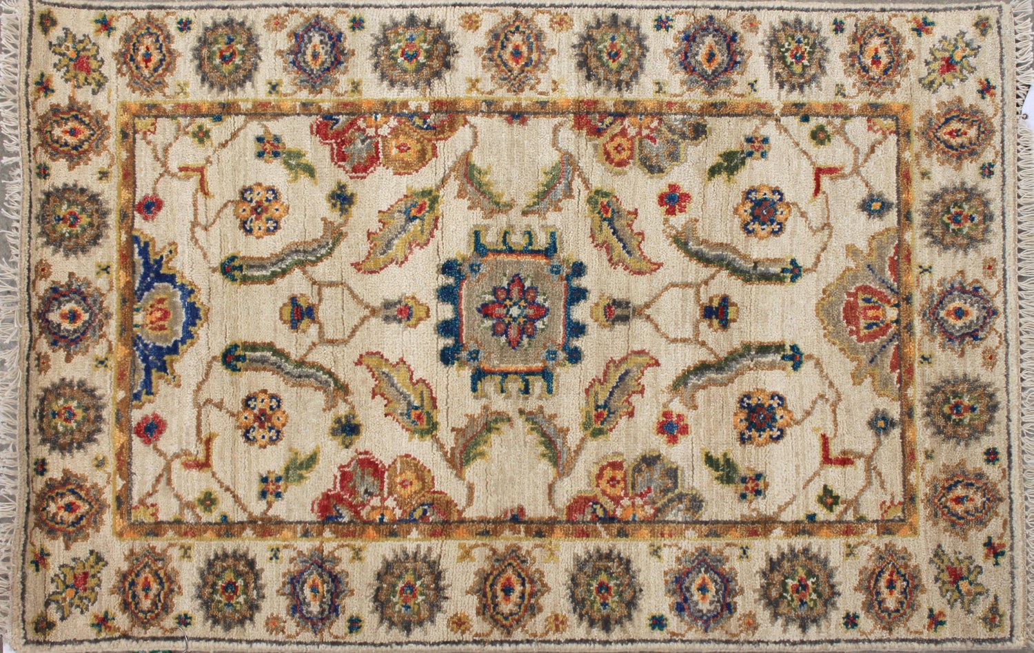 2X3 Traditional Hand Knotted Wool Area Rug - MR026236