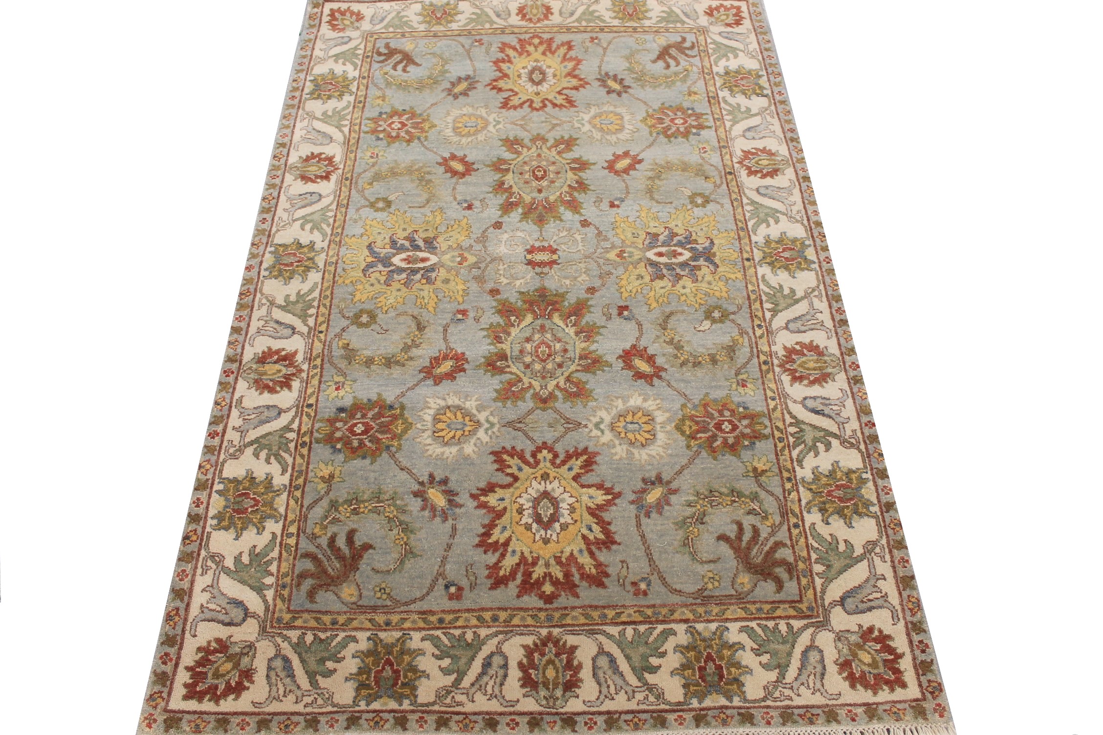 4x6 Traditional Hand Knotted Wool Area Rug - MR026250