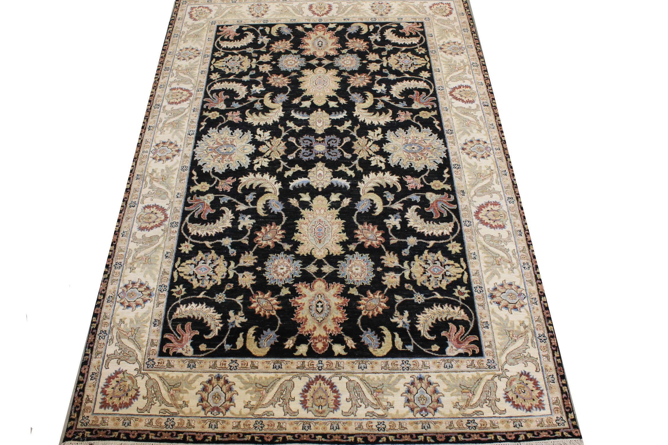 6x9 Traditional Hand Knotted Wool Area Rug - MR026289