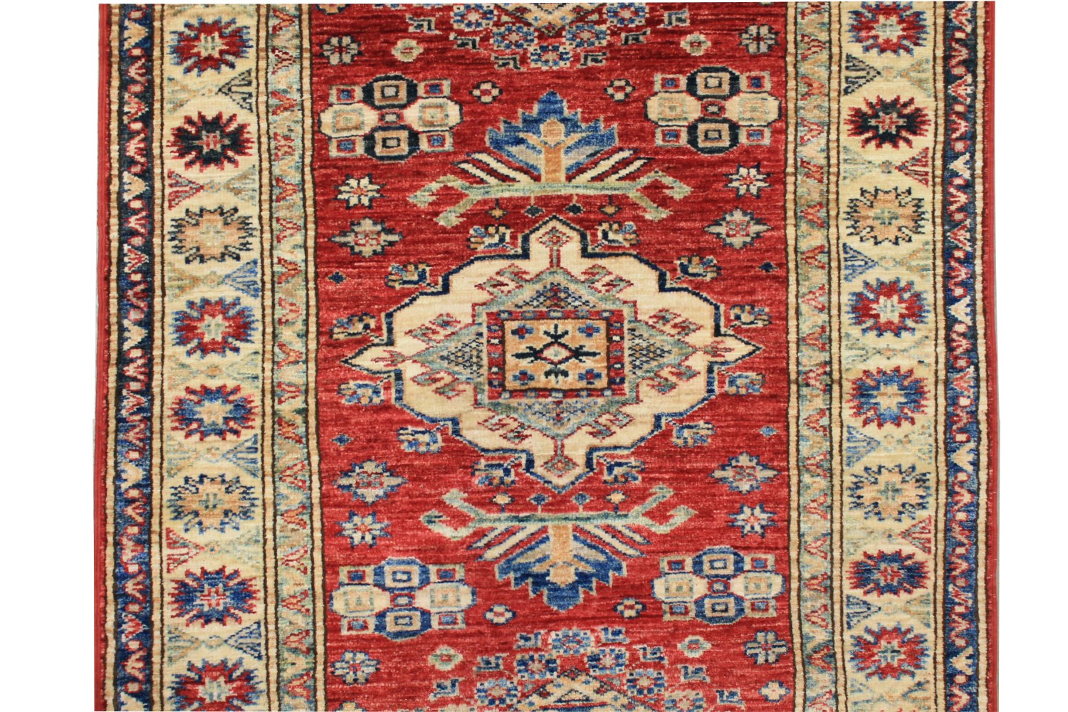 12 ft. Runner Kazak Hand Knotted Wool Area Rug - MR026359