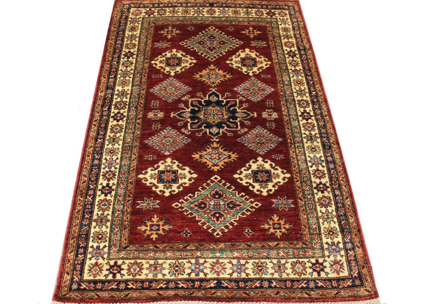 4x6 Kazak Hand Knotted Wool Area Rug - MR026360