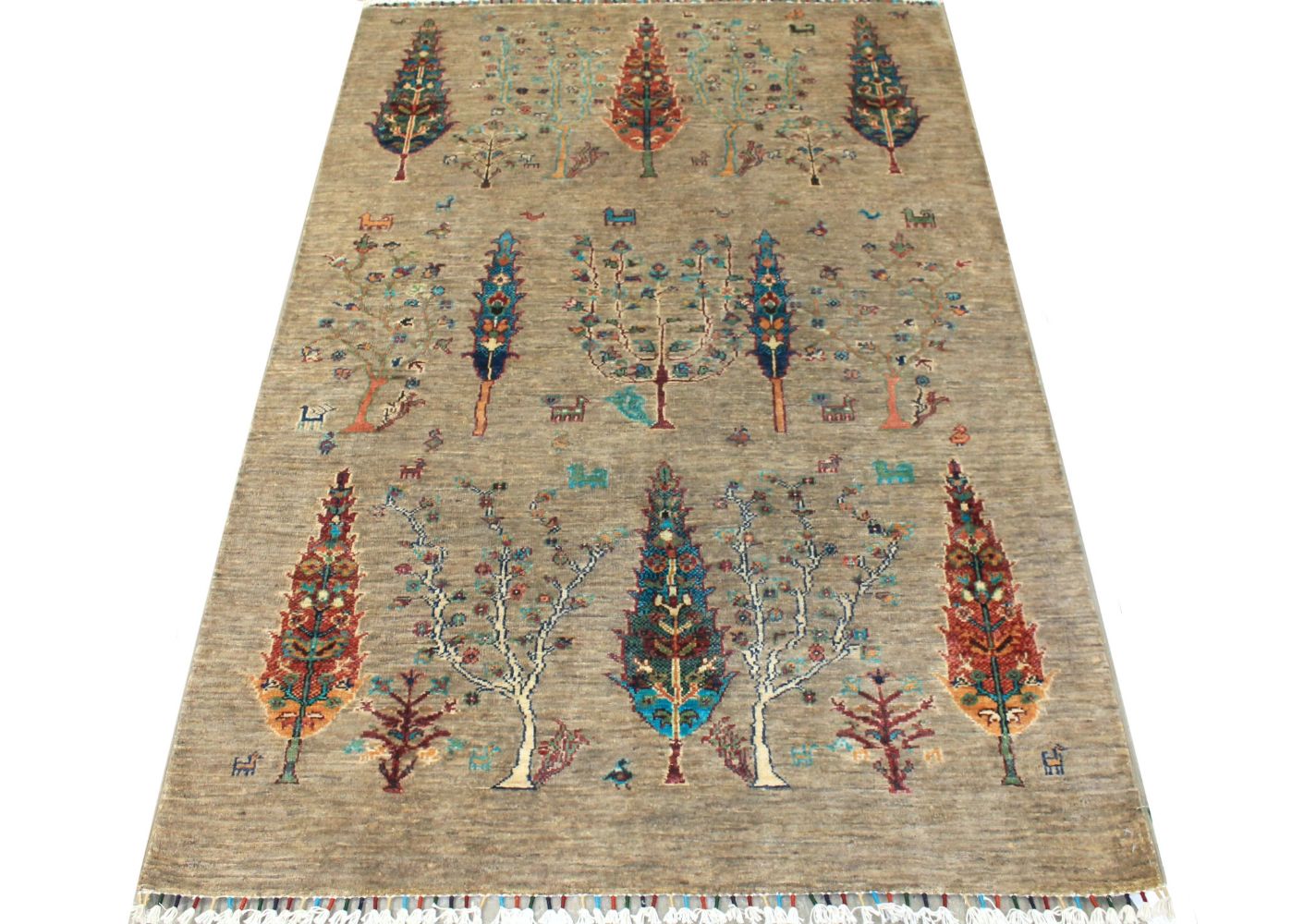 4x6  Hand Knotted Wool Area Rug - MR026366