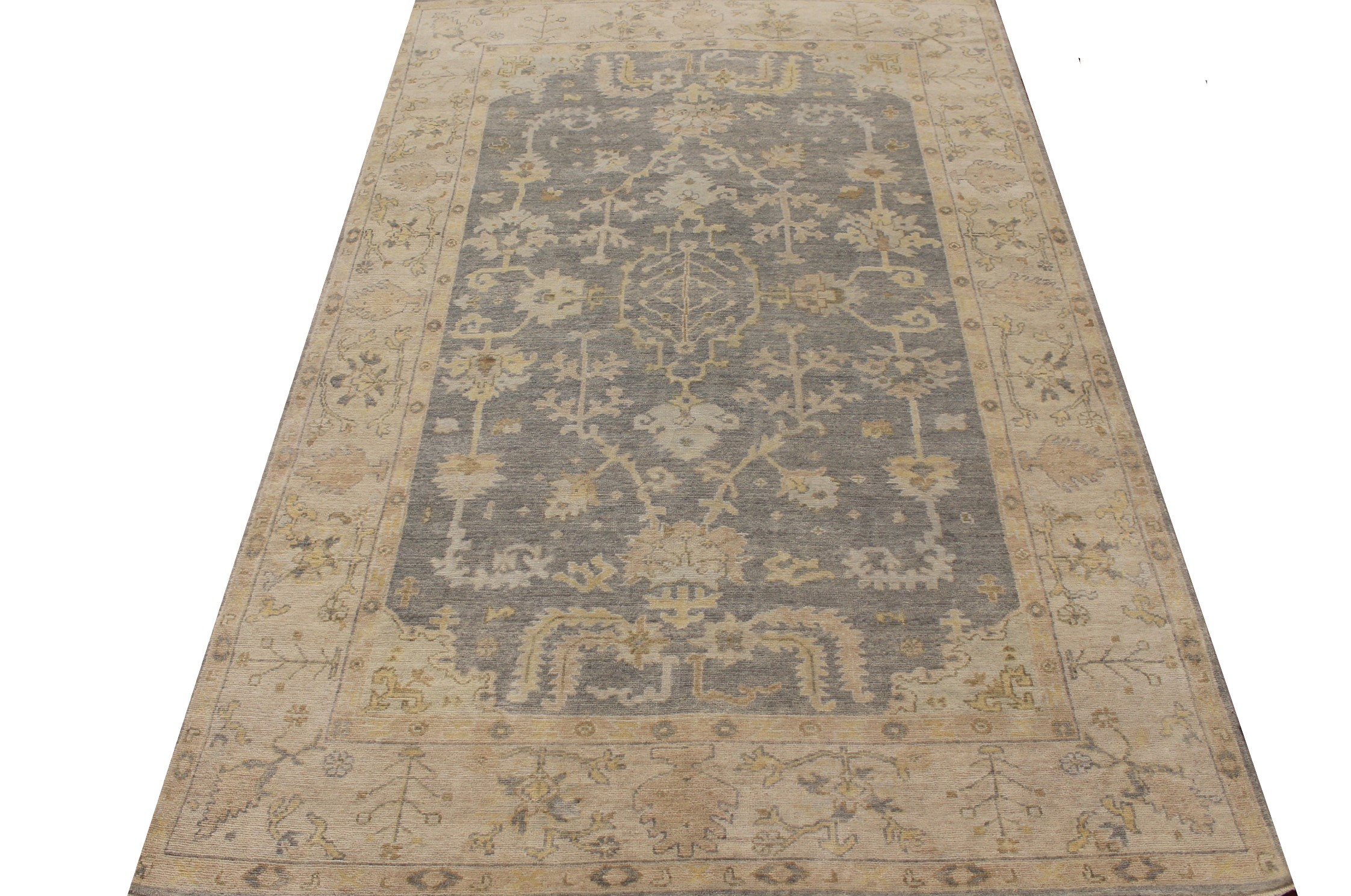 6x9 Oushak Hand Knotted Wool Area Rug - MR026385