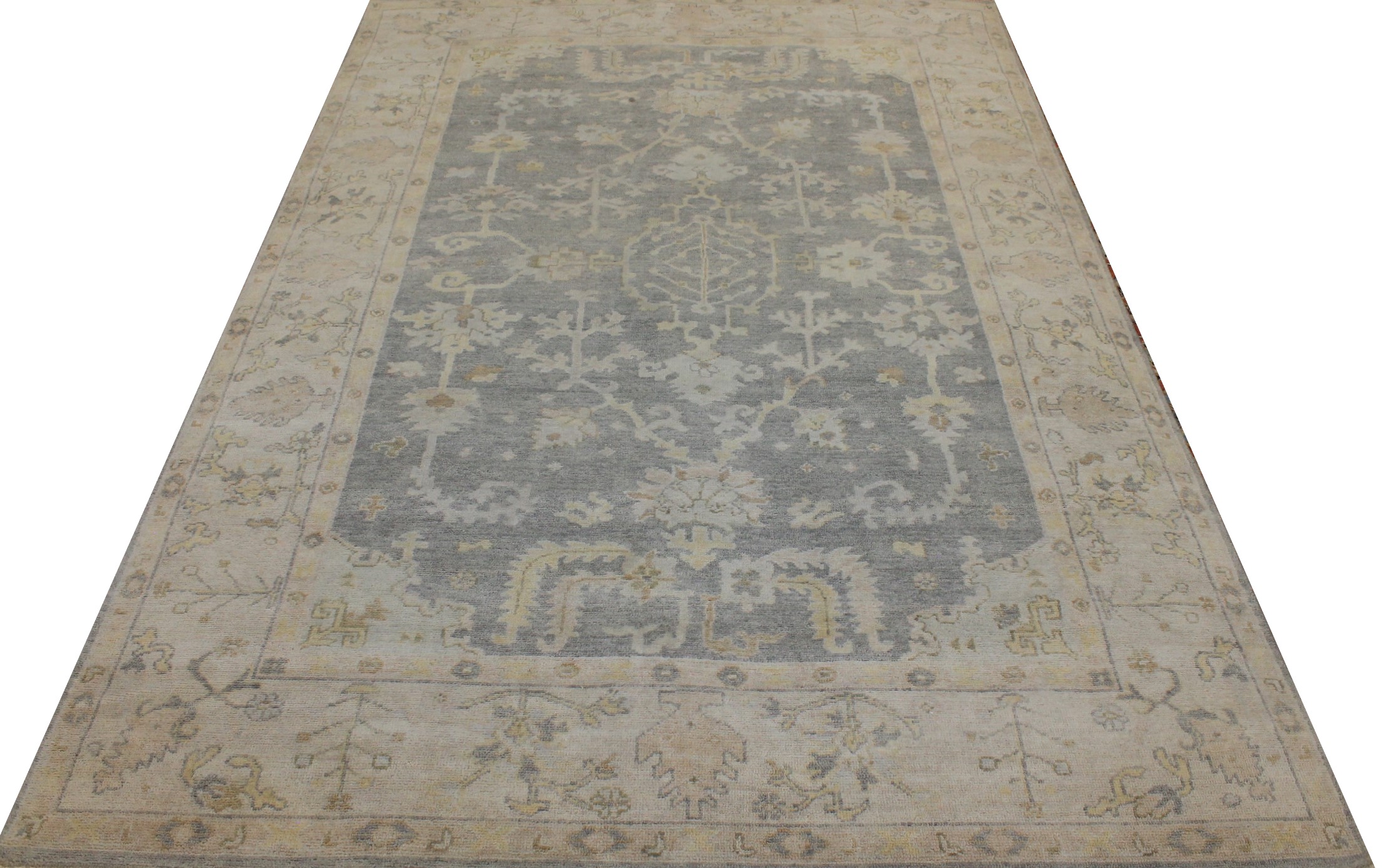 6x9 Oushak Hand Knotted Wool Area Rug - MR026385